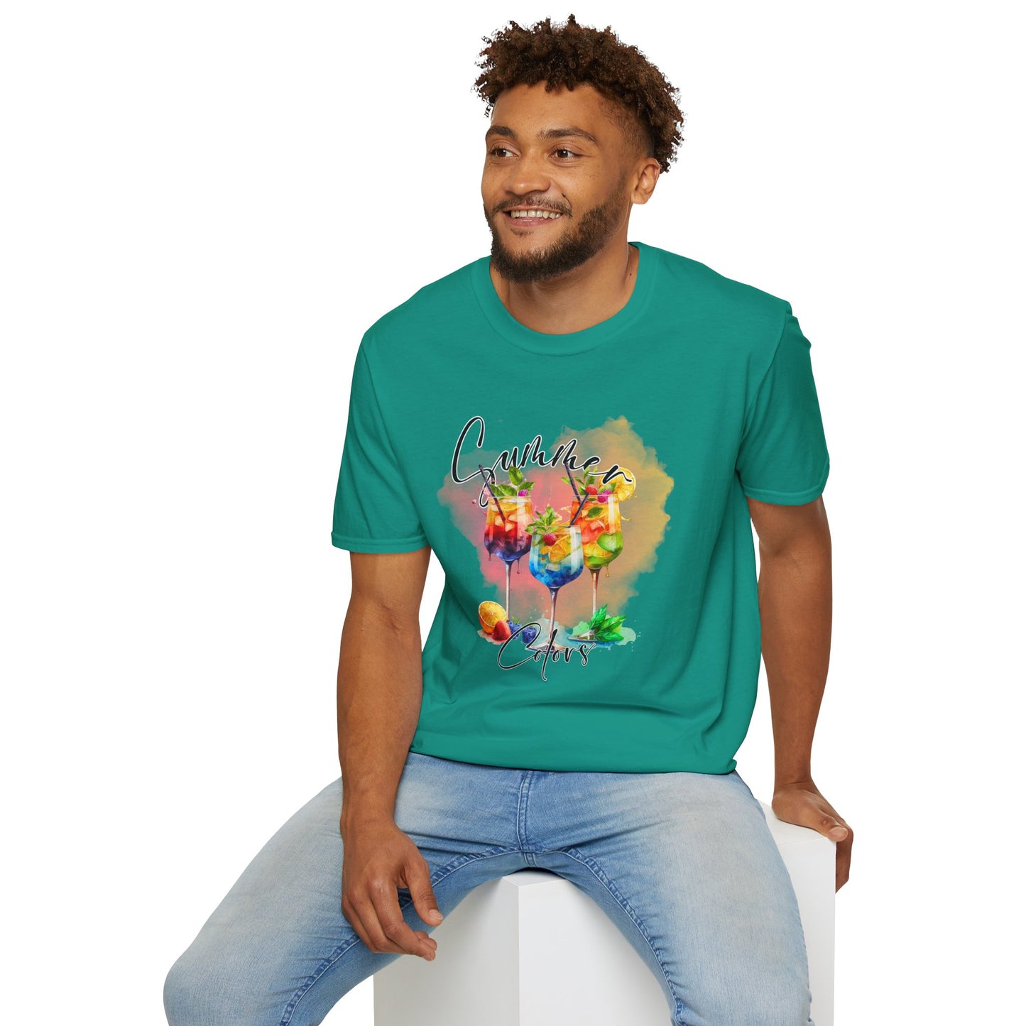 Colorful Floral Summer Unisex T-Shirt, Boho Shirt, Gift for Her, Vacation Tee, Festival Apparel, Summer Outfit