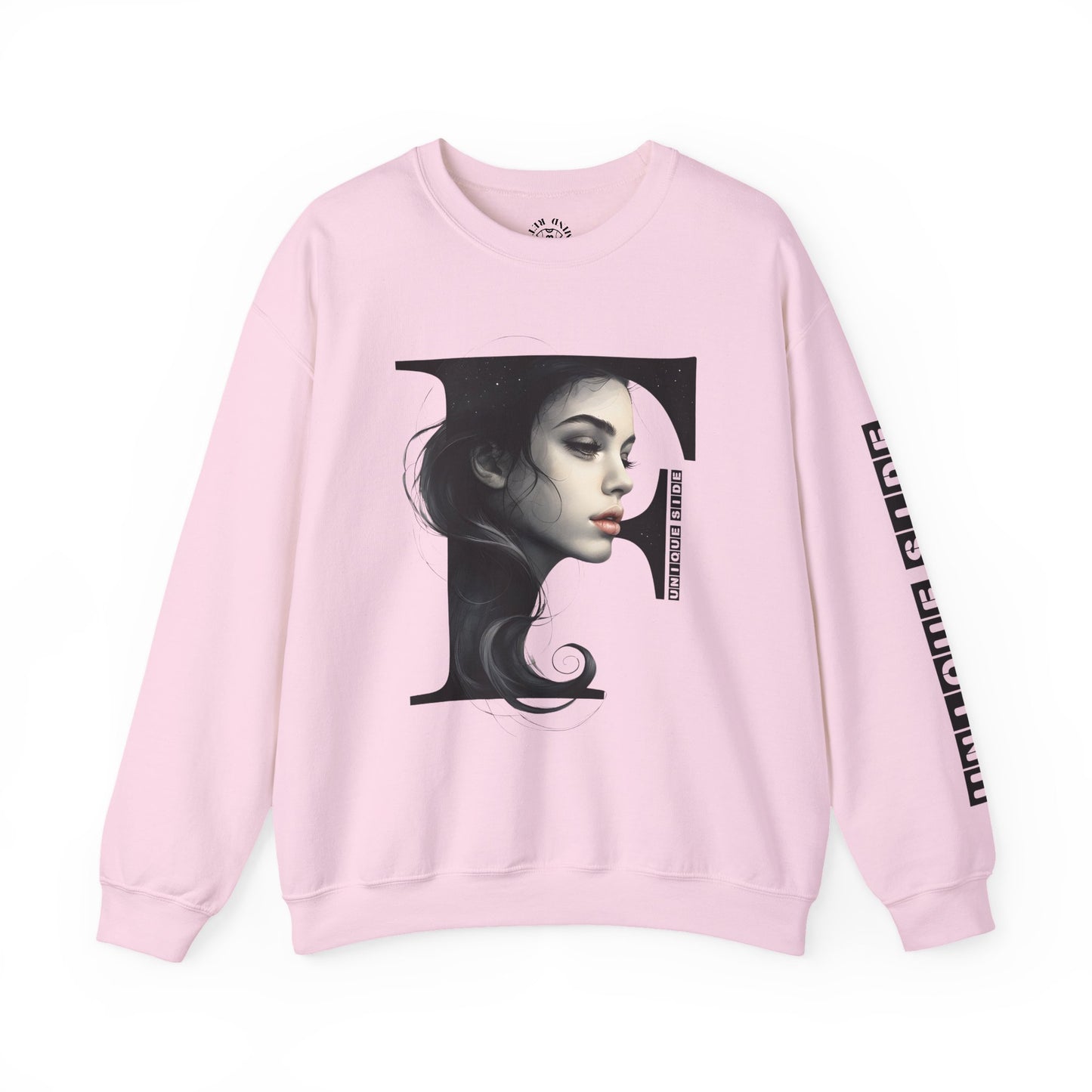 Letter F, Stylish Artistic Sweatshirt, Trendy Crewneck, Graphic Sweater, Cozy Unisex Top, Unique Gift for Art Lovers, Everyday Comfort