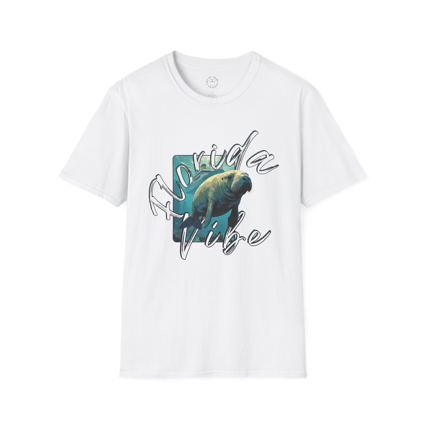 Florida Vibe Unisex Softstyle T-Shirt - Casual Beachwear Tee, manatee