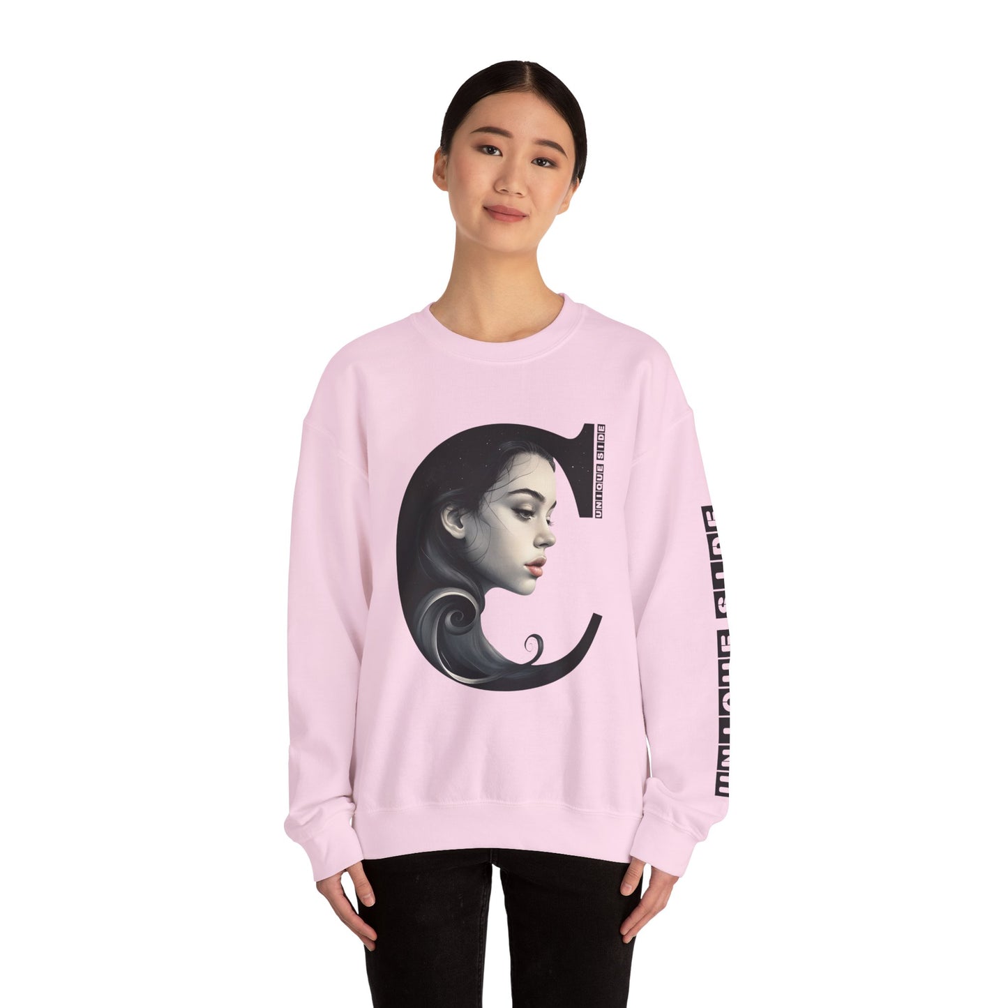 Letter C,Stylish Artistic Sweatshirt, Trendy Crewneck, Graphic Sweater, Cozy Unisex Top, Unique Gift for Art Lovers, Everyday Comfort