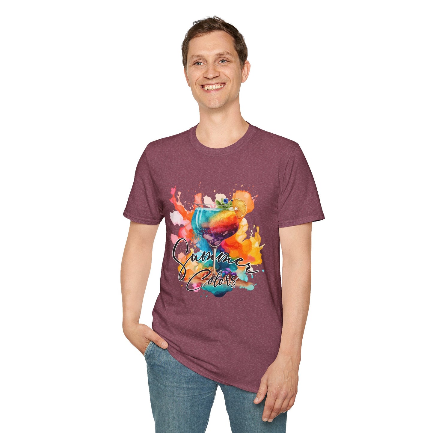 Colorful Artistic T-Shirt with Inspirational Design, Unisex Softstyle Tee, Gift for Art Lovers, Casual Wear, Birthday Gift Idea
