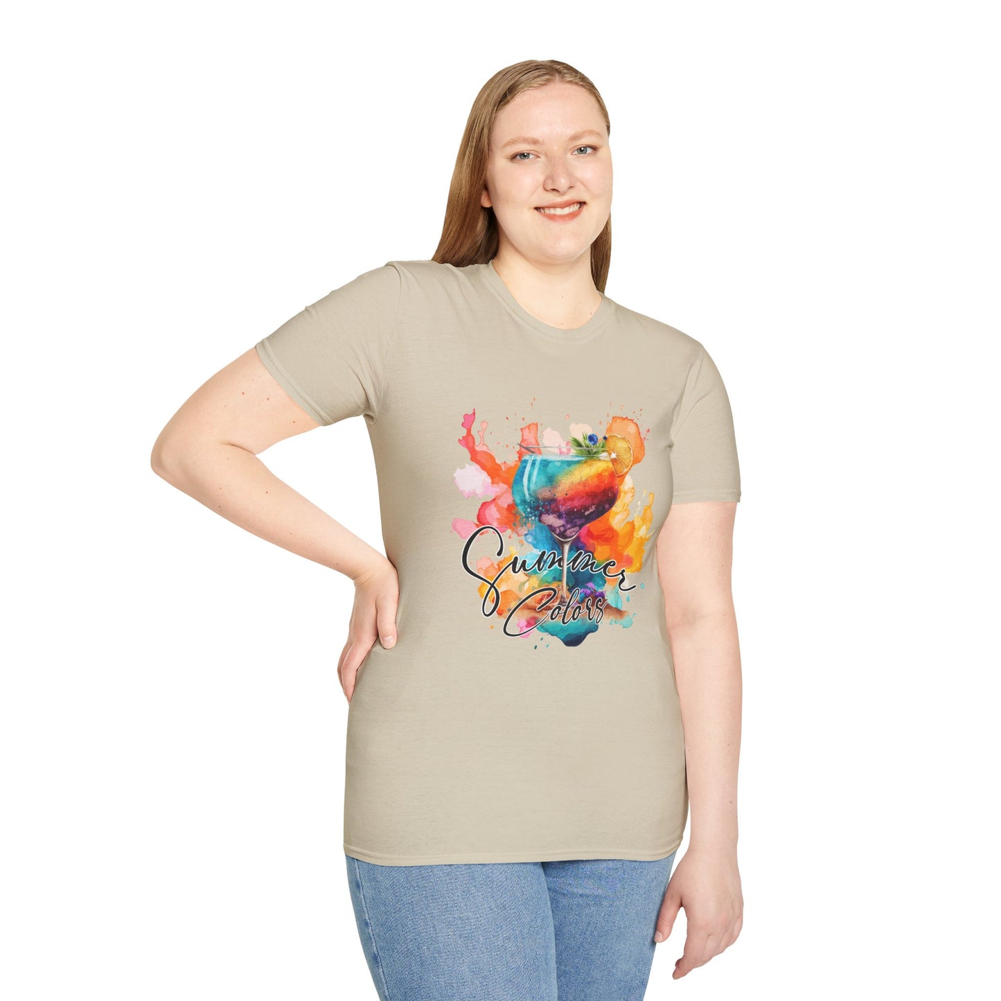 Colorful Artistic T-Shirt with Inspirational Design, Unisex Softstyle Tee, Gift for Art Lovers, Casual Wear, Birthday Gift Idea