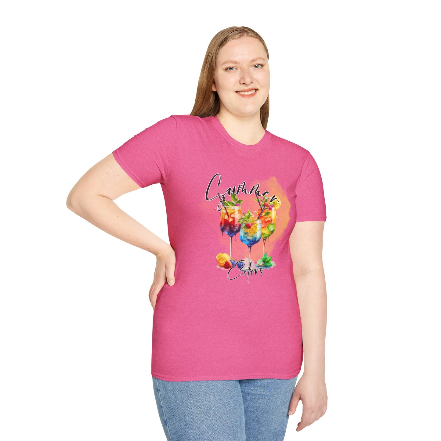 Colorful Floral Summer Unisex T-Shirt, Boho Shirt, Gift for Her, Vacation Tee, Festival Apparel, Summer Outfit