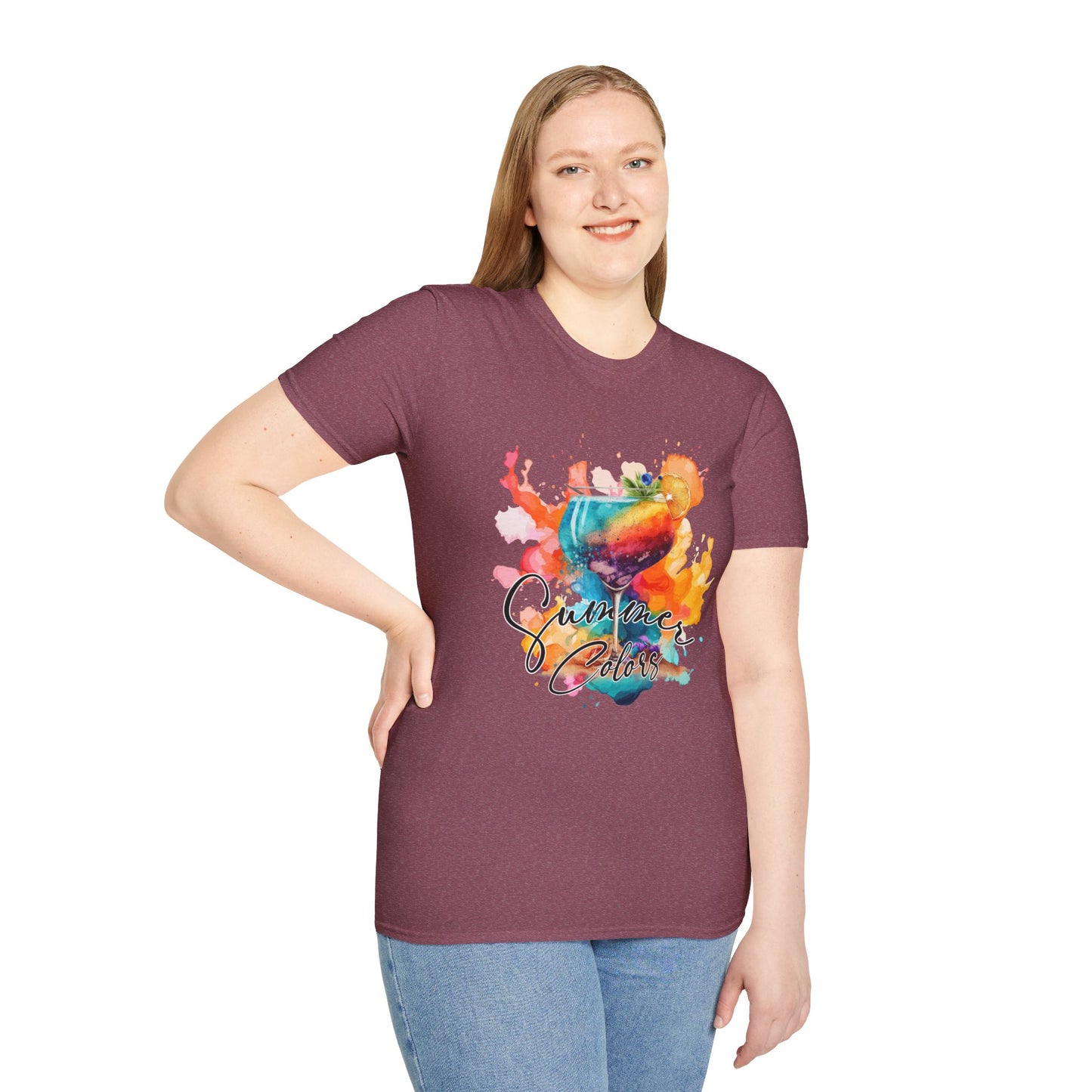 Colorful Artistic T-Shirt with Inspirational Design, Unisex Softstyle Tee, Gift for Art Lovers, Casual Wear, Birthday Gift Idea
