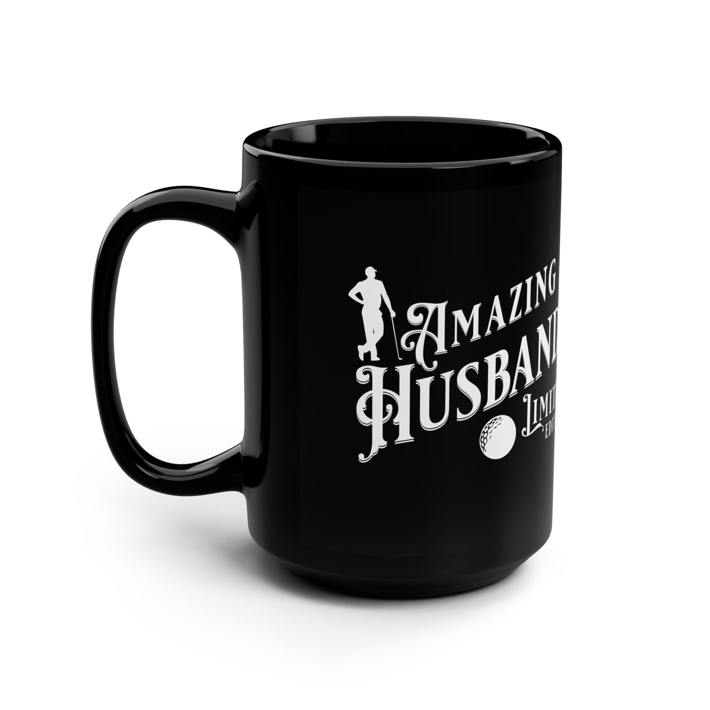 Amazing Husband, Golf , Valentine's day gift for him .Black Mug