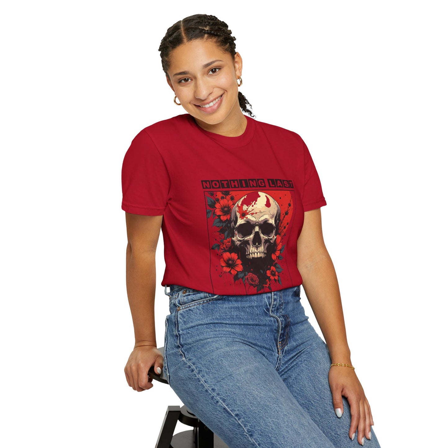Edgy Skull Graphic T-Shirt - Unique Casual Wear, Unisex Streetwear, Gift for Music Lovers, Halloween Costume, Forever Quote Tee