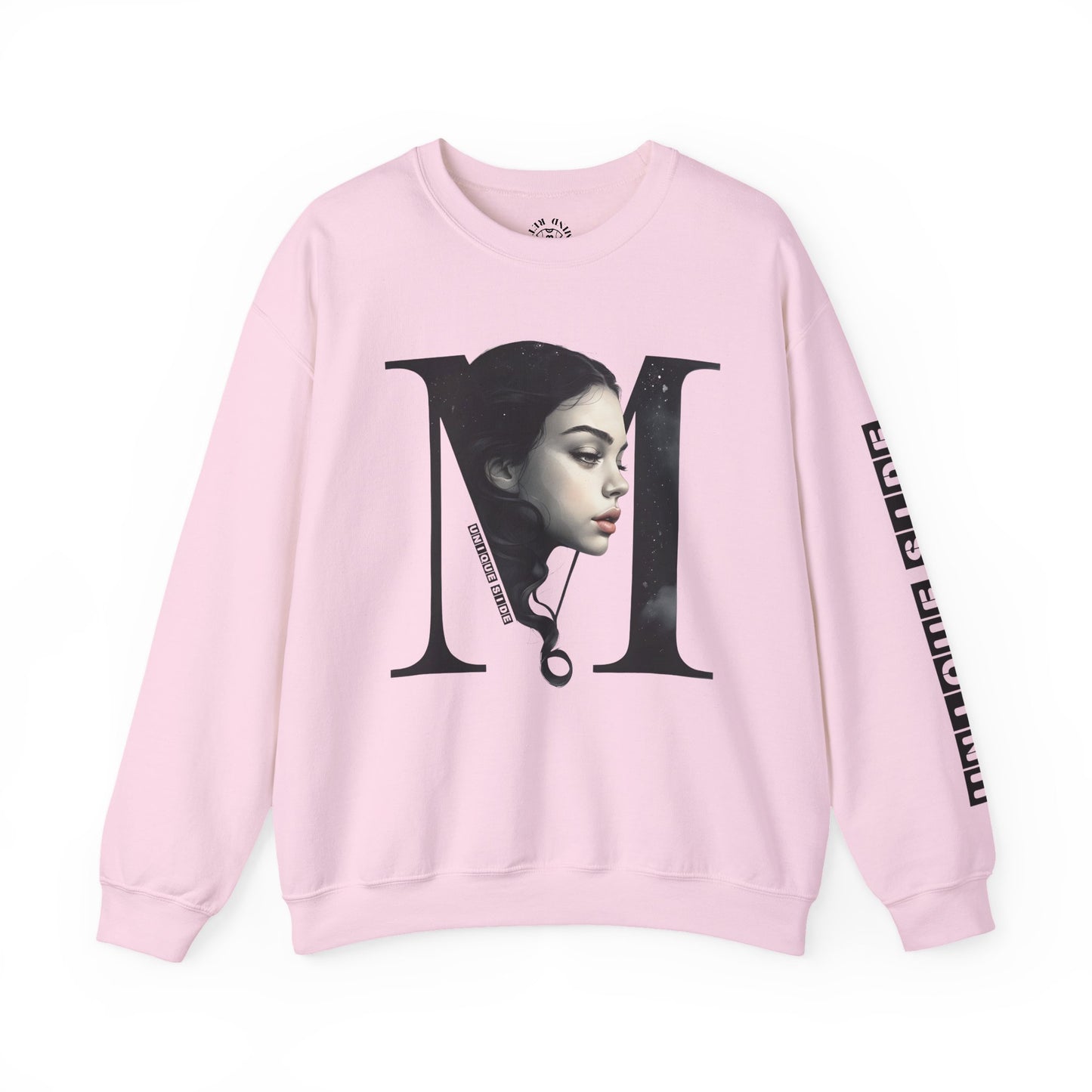 Letter M, Stylish Artistic Sweatshirt, Trendy Crewneck, Graphic Sweater, Cozy Unisex Top, Unique Gift for Art Lovers, Everyday Comfort