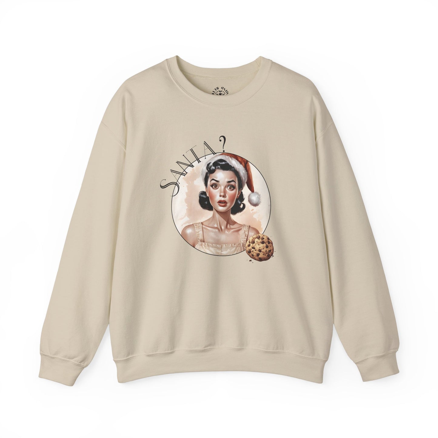 Funny Cookie Lover Sweatshirt - Retro Design - Santa? Christmas