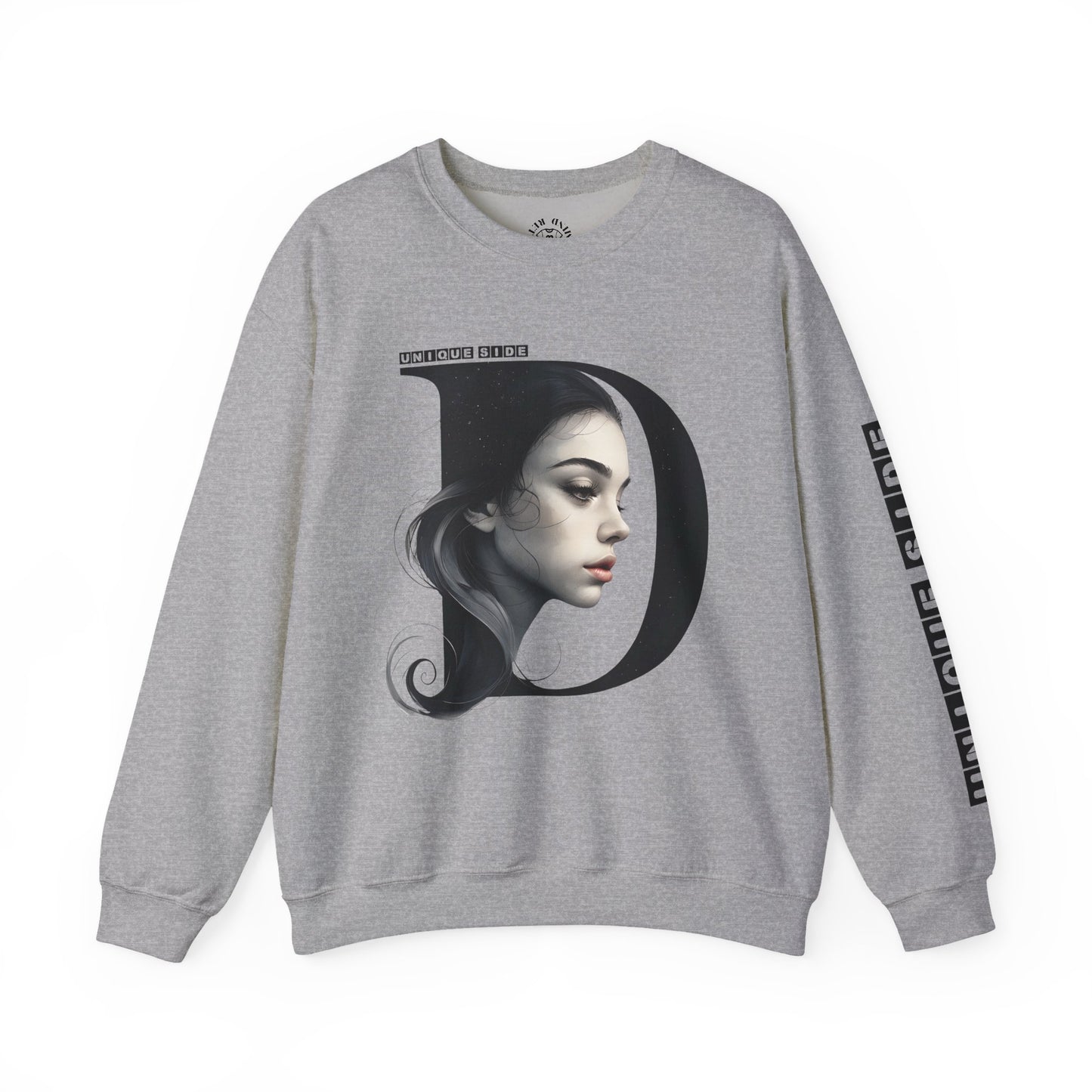 Letter D,Stylish Artistic Sweatshirt, Trendy Crewneck, Graphic Sweater, Cozy Unisex Top, Unique Gift for Art Lovers, Everyday Comfort