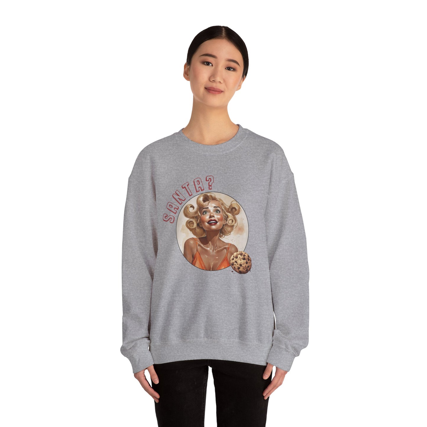 Funny Cookie Lover Sweatshirt - Retro Design - Santa? Christmas