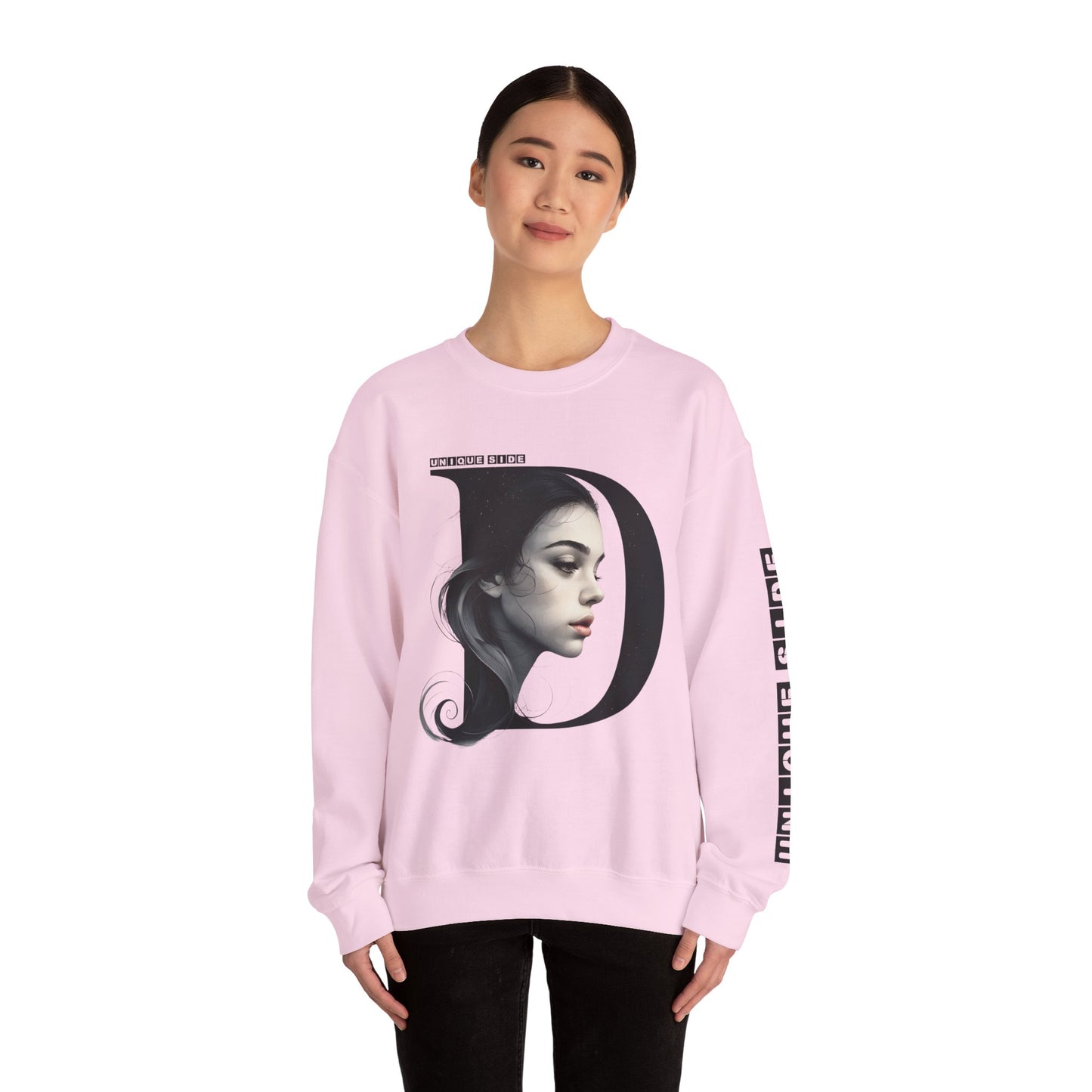 Letter D,Stylish Artistic Sweatshirt, Trendy Crewneck, Graphic Sweater, Cozy Unisex Top, Unique Gift for Art Lovers, Everyday Comfort