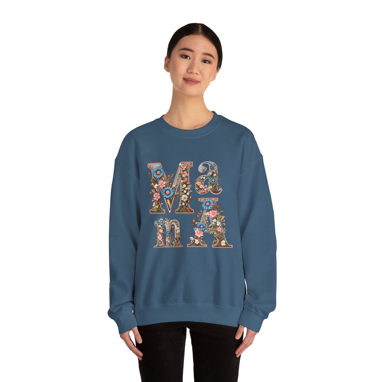 Unisex Heavy Blend™ Crewneck Sweatshirt,mother day gift, mama ,flower