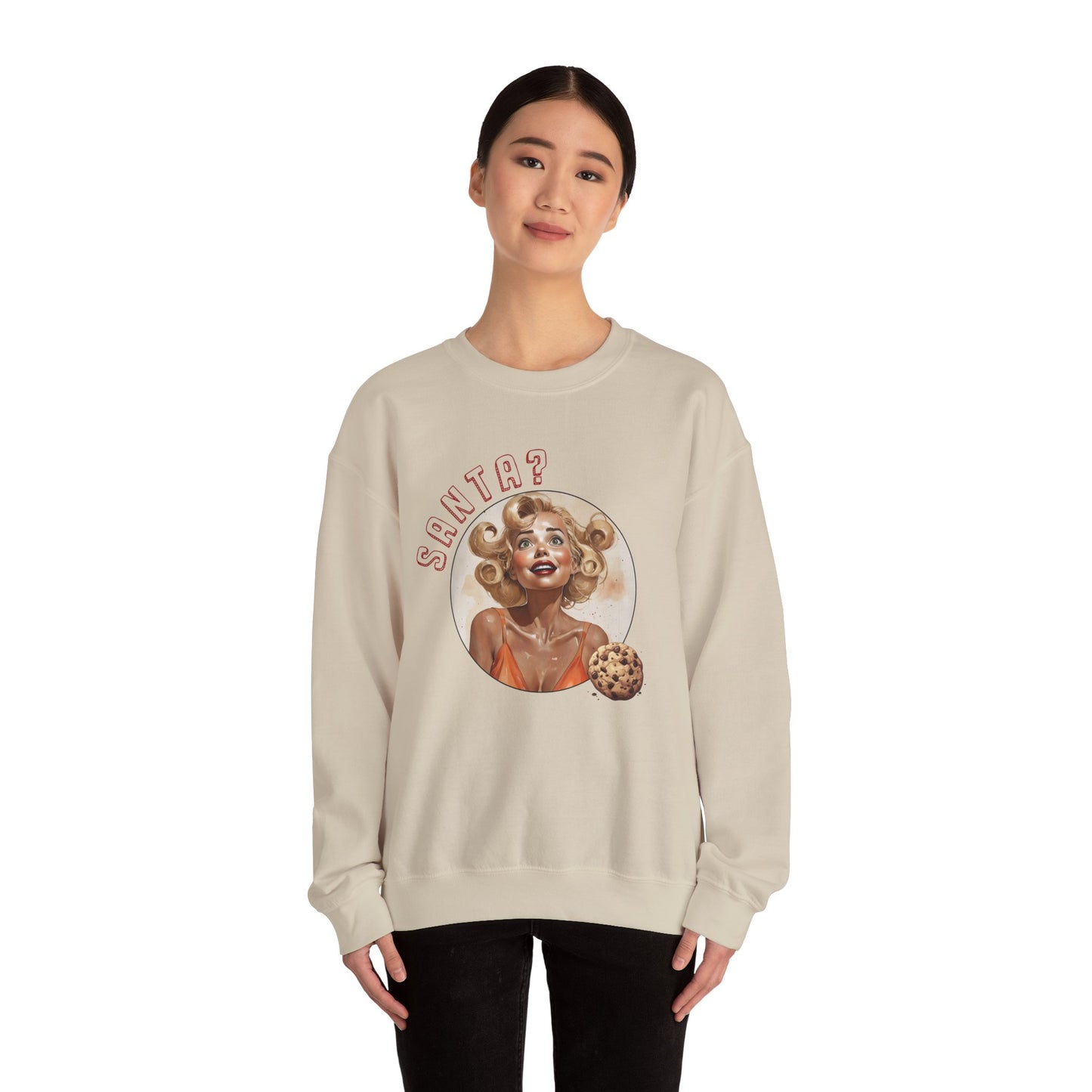 Funny Cookie Lover Sweatshirt - Retro Design - Santa? Christmas