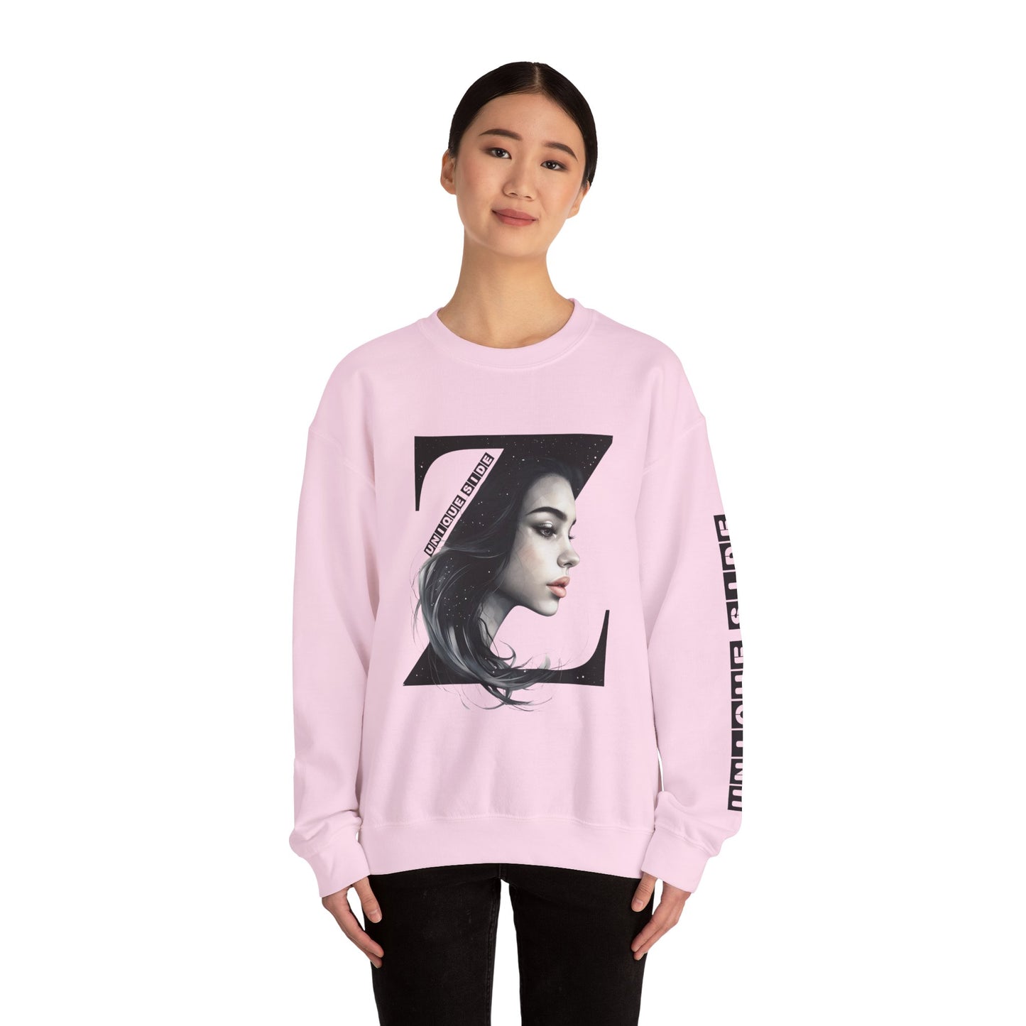Letter Z, Stylish Artistic Sweatshirt, Trendy Crewneck, Graphic Sweater, Cozy Unisex Top, Unique Gift for Art Lovers, Everyday Comfort