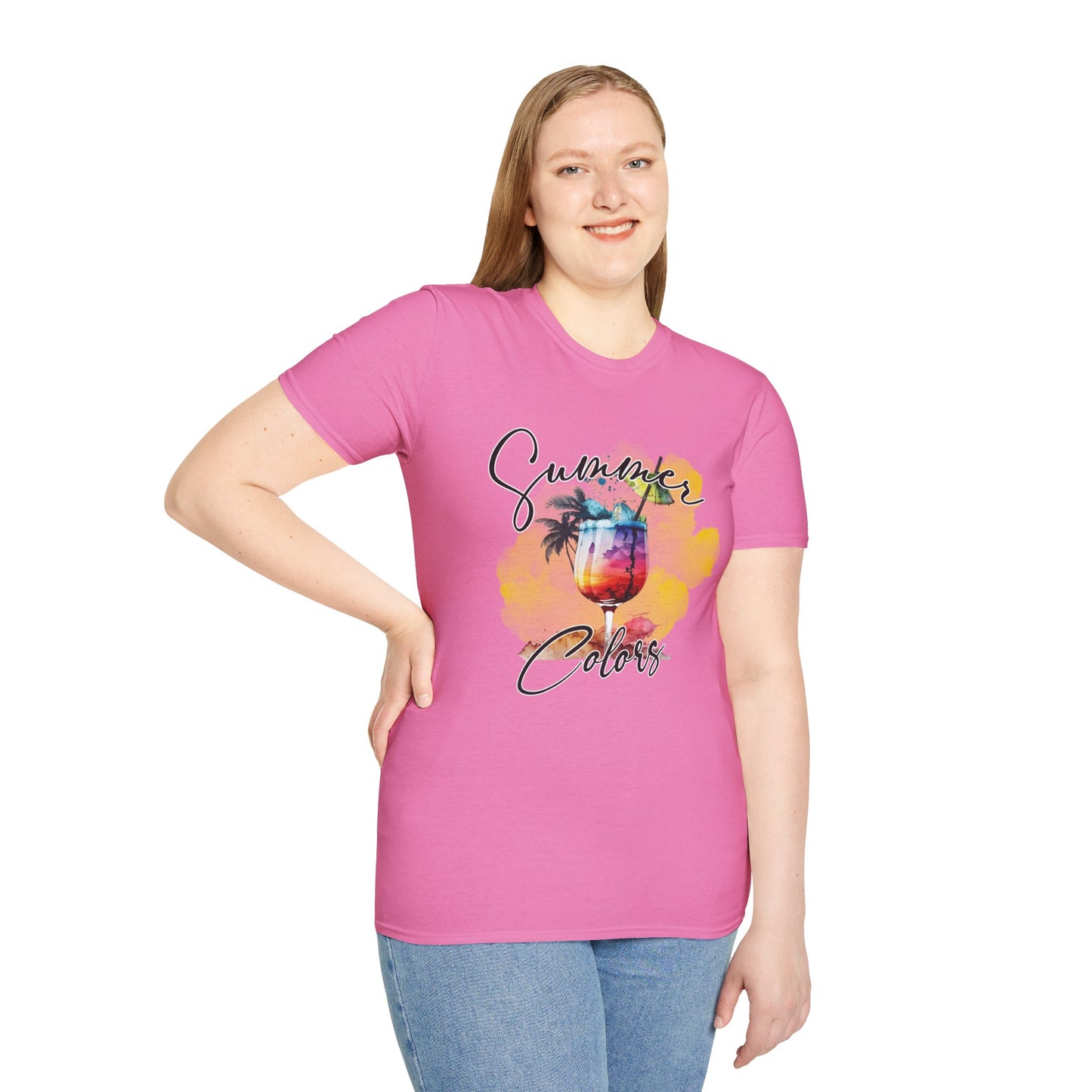 Summer Colors T-Shirt, Unisex Tee for Beach Days, Vacation Style, Summer Outing, Travel Shirt, Gift for Him/Her