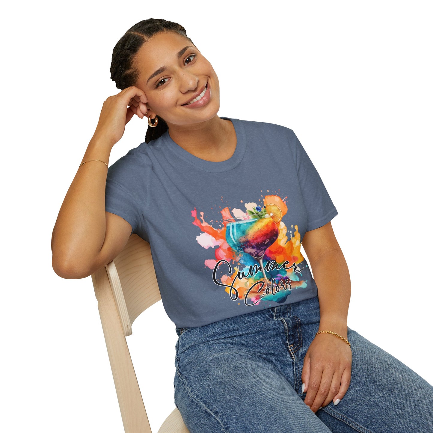 Colorful Artistic T-Shirt with Inspirational Design, Unisex Softstyle Tee, Gift for Art Lovers, Casual Wear, Birthday Gift Idea