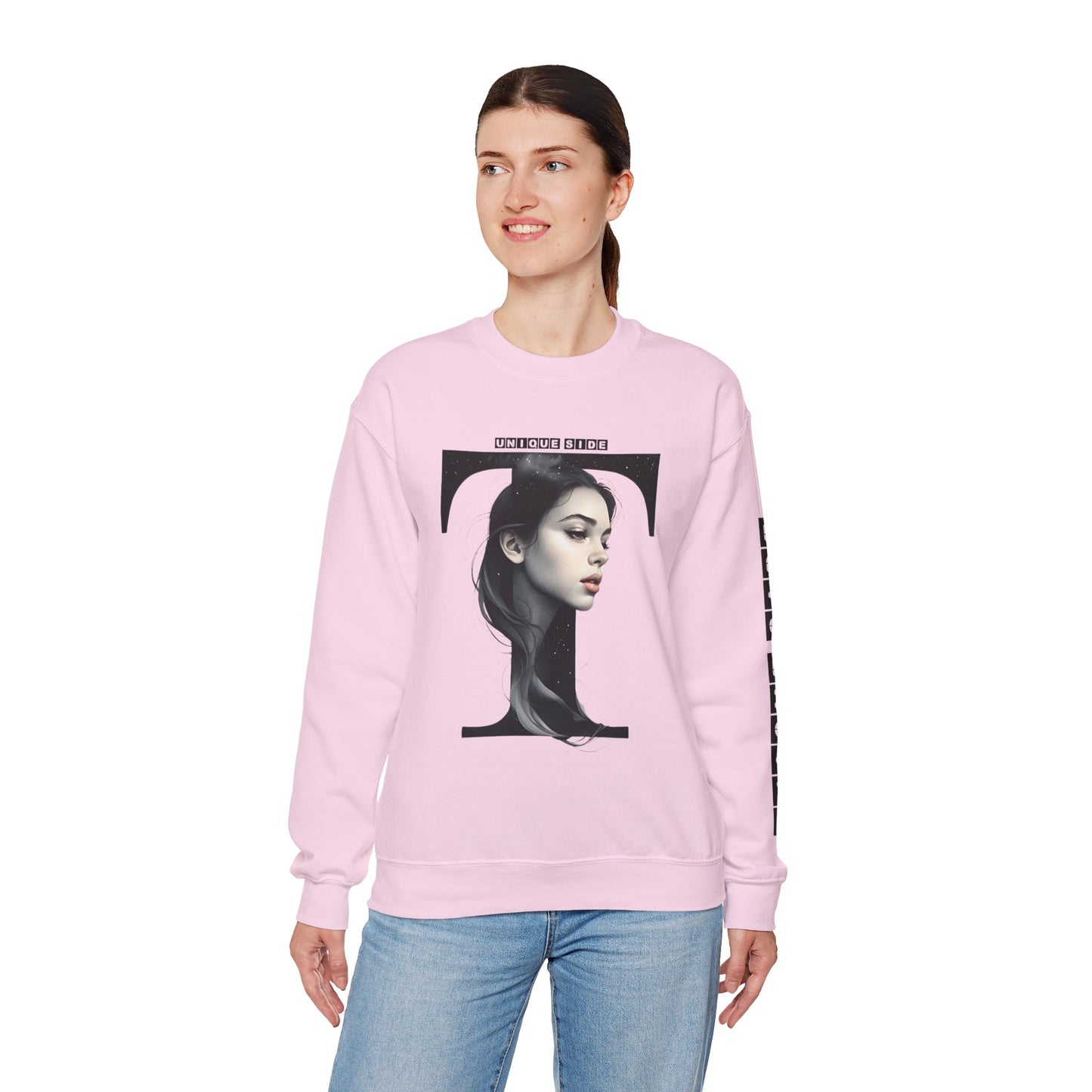 Letter T, Stylish Artistic Sweatshirt, Trendy Crewneck, Graphic Sweater, Cozy Unisex Top, Unique Gift for Art Lovers, Everyday Comfort