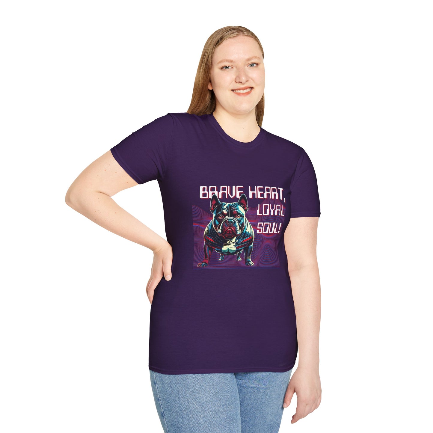 Copy of Brave Heart, Loyal Soul Dog T-Shirt - Unisex Softstyle Tee