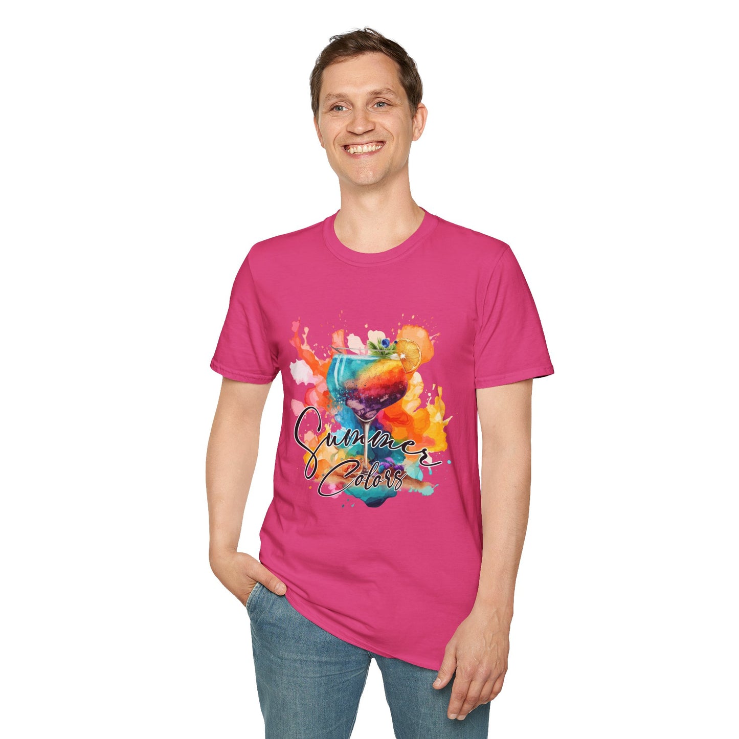 Colorful Artistic T-Shirt with Inspirational Design, Unisex Softstyle Tee, Gift for Art Lovers, Casual Wear, Birthday Gift Idea
