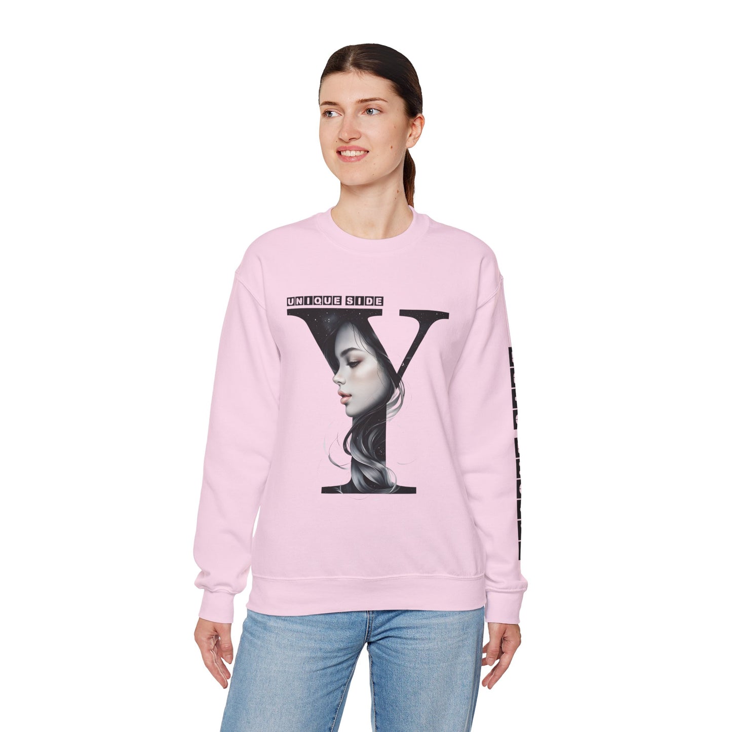 Letter Y, Stylish Artistic Sweatshirt, Trendy Crewneck, Graphic Sweater, Cozy Unisex Top, Unique Gift for Art Lovers, Everyday Comfort
