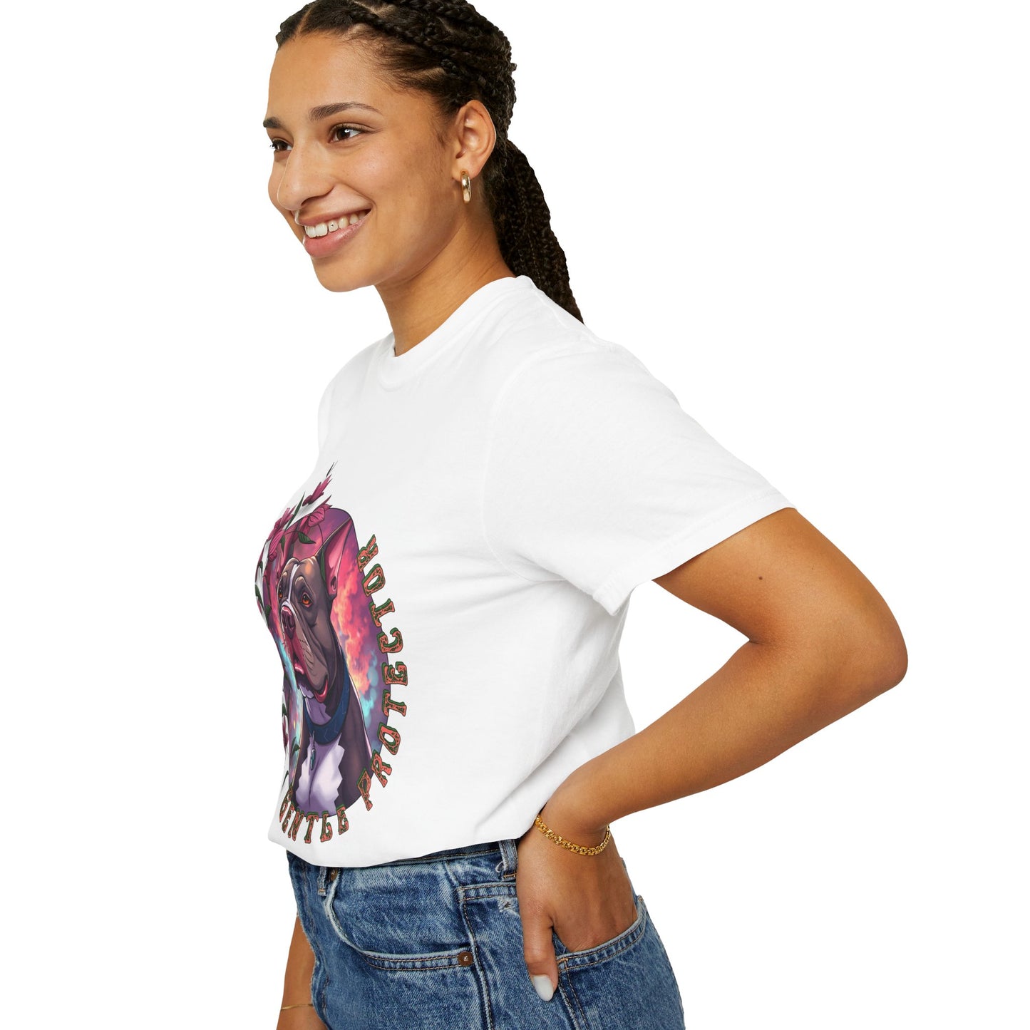 Gentle Protector T-shirt, Dog Lover Gift, Animal Rescue Tee, Pet Awareness Shirt, Mother's Day Present, Casual Everyday Wear