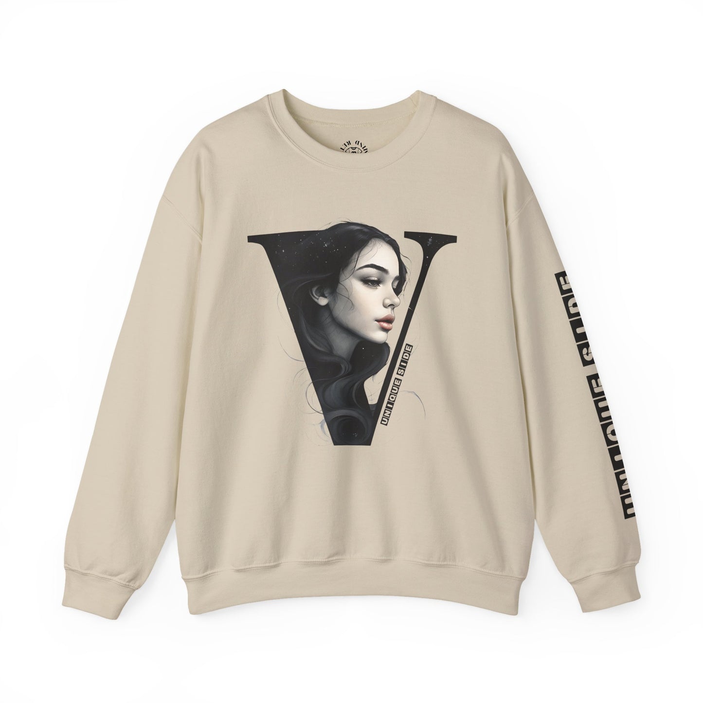 Letter V, Stylish Artistic Sweatshirt, Trendy Crewneck, Graphic Sweater, Cozy Unisex Top, Unique Gift for Art Lovers, Everyday Comfort