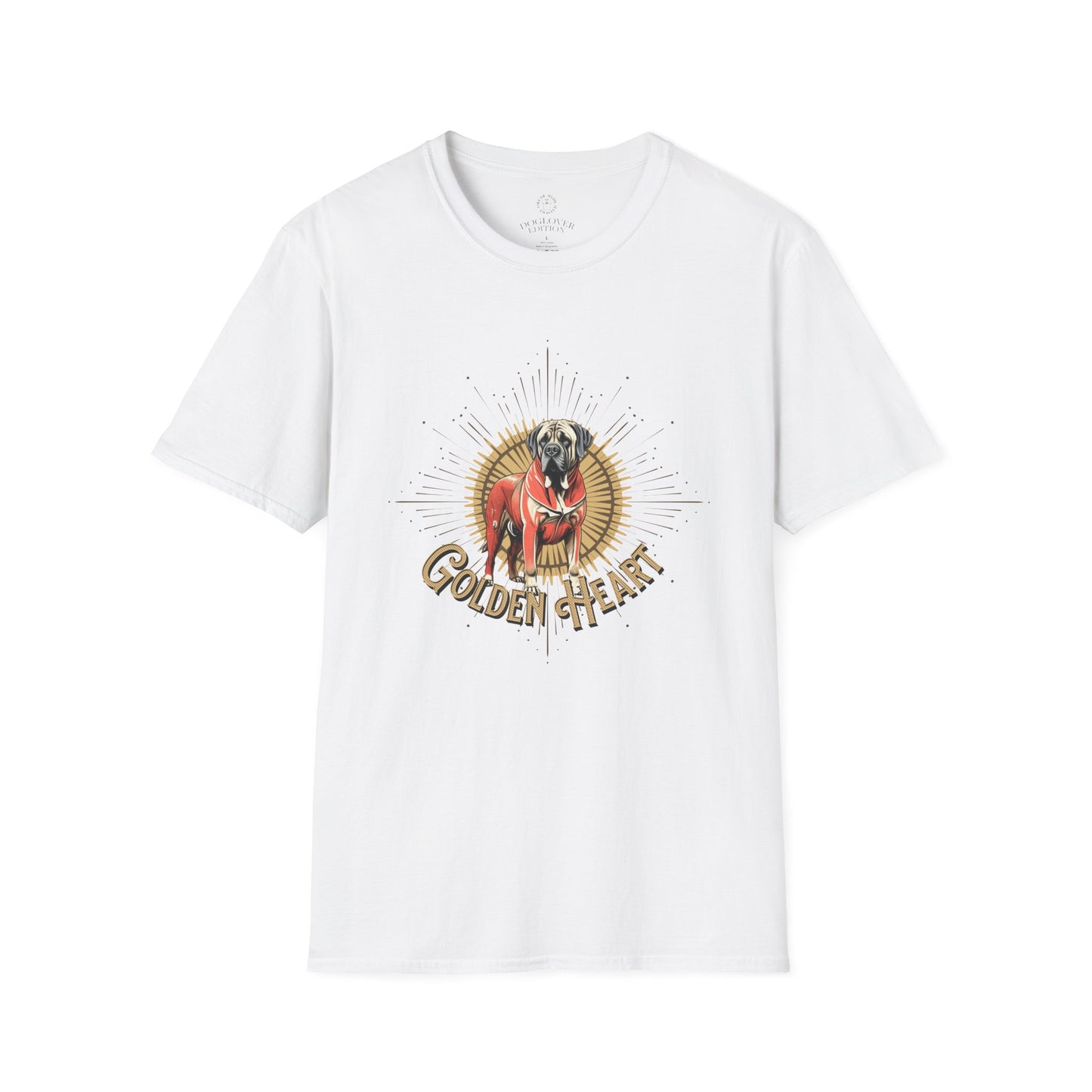 Golden Heart Unisex Softstyle T-Shirt - Perfect Gift for Dog Lovers