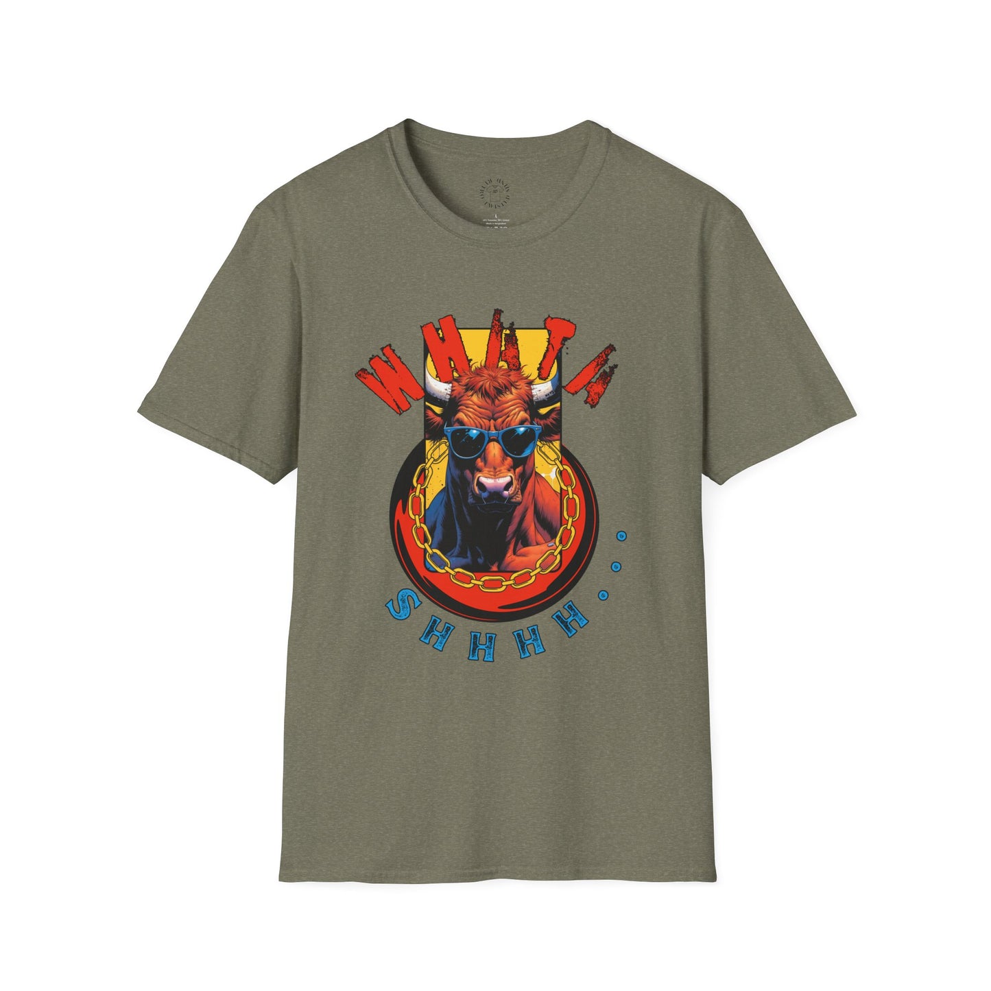 Funny Cow Graphic Unisex T-Shirt - 'Wata bull Shhhh...'