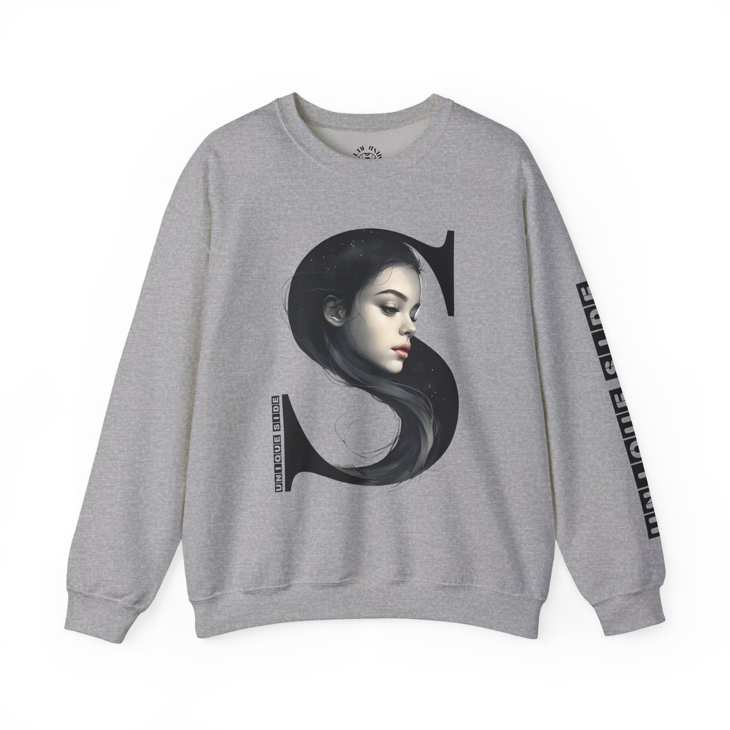 Letter S, Stylish Artistic Sweatshirt, Trendy Crewneck, Graphic Sweater, Cozy Unisex Top, Unique Gift for Art Lovers, Everyday Comfort