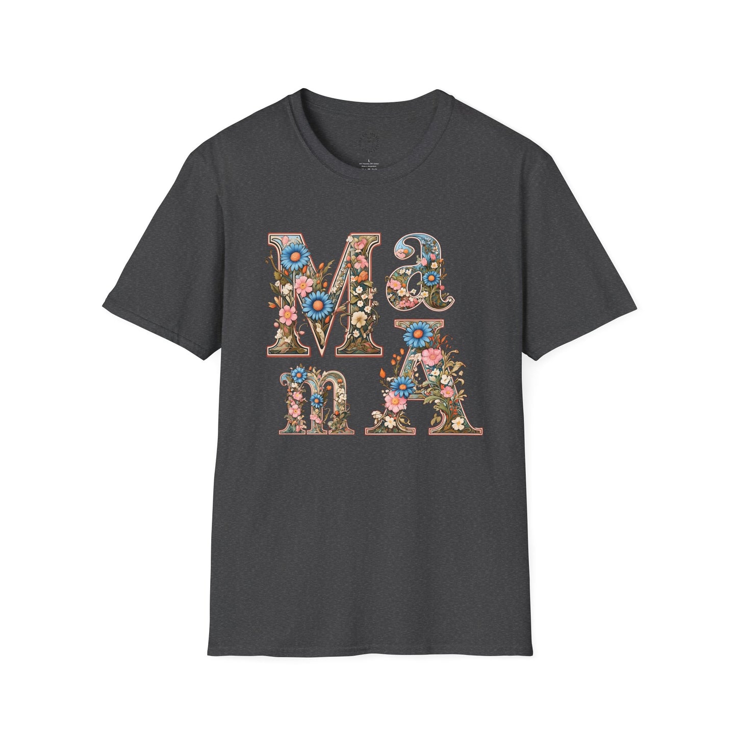Floral Mama Unisex T-Shirt, Softstyle Tee, Casual Wear, Gift for Mother day,mama