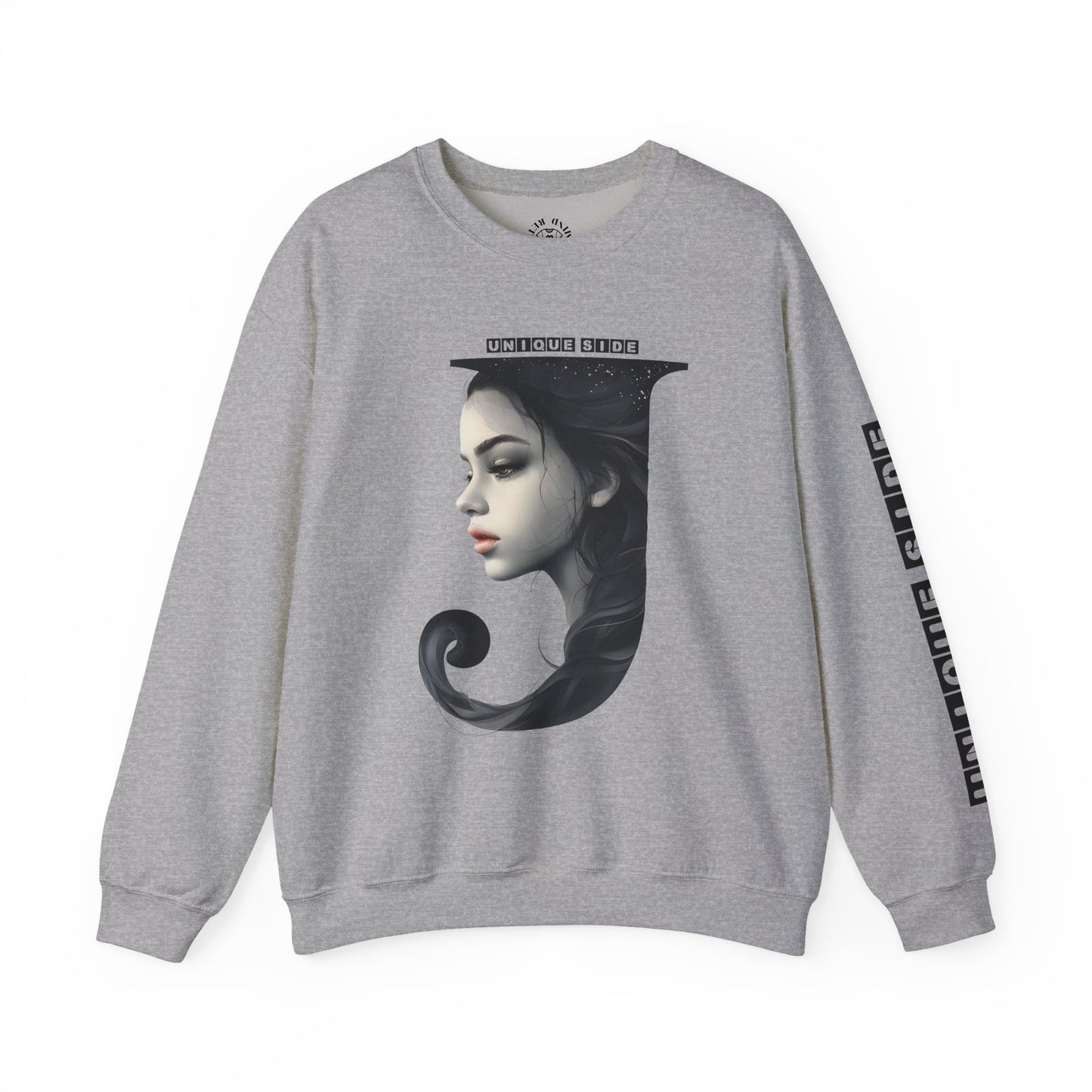 Letter J, Stylish Artistic Sweatshirt, Trendy Crewneck, Graphic Sweater, Cozy Unisex Top, Unique Gift for Art Lovers, Everyday Comfort