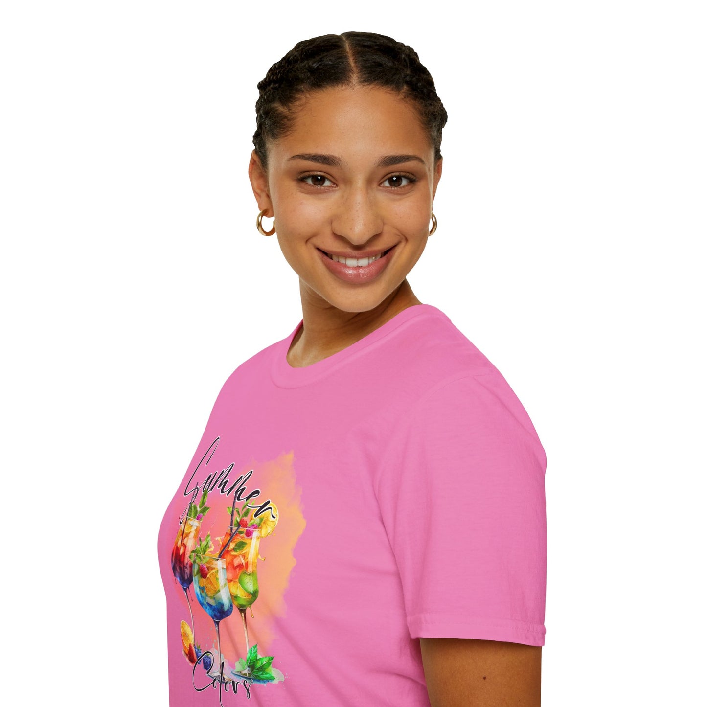 Colorful Floral Summer Unisex T-Shirt, Boho Shirt, Gift for Her, Vacation Tee, Festival Apparel, Summer Outfit