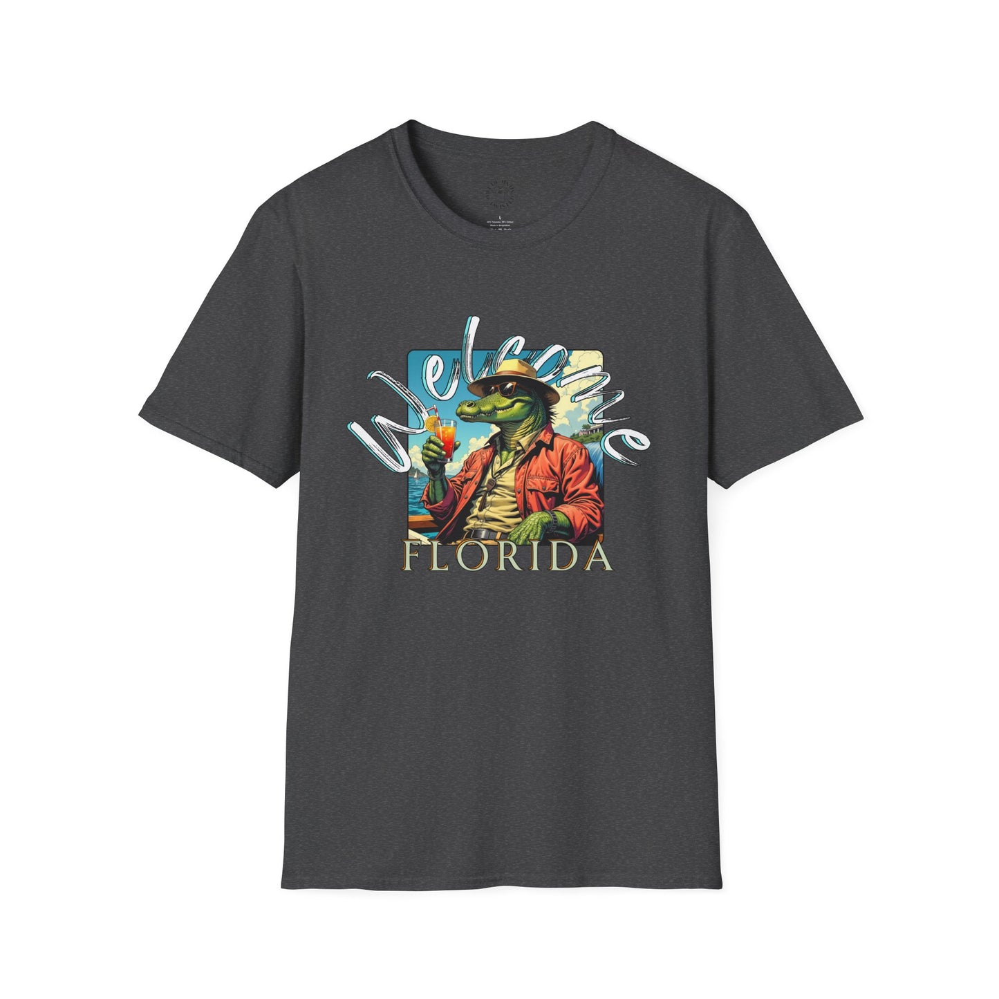 Welcome to Florida Graphic Unisex Softstyle T-Shirt, florida,gator