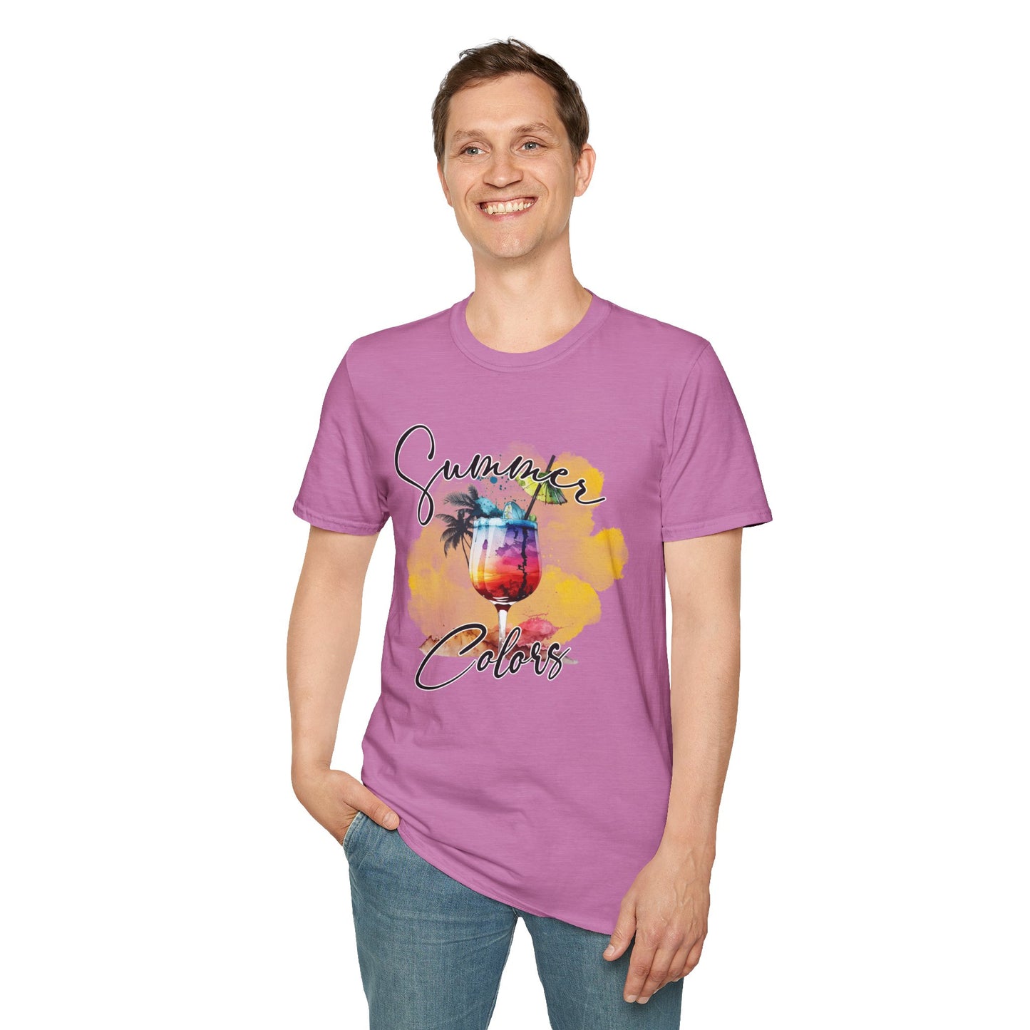 Summer Colors T-Shirt, Unisex Tee for Beach Days, Vacation Style, Summer Outing, Travel Shirt, Gift for Him/Her
