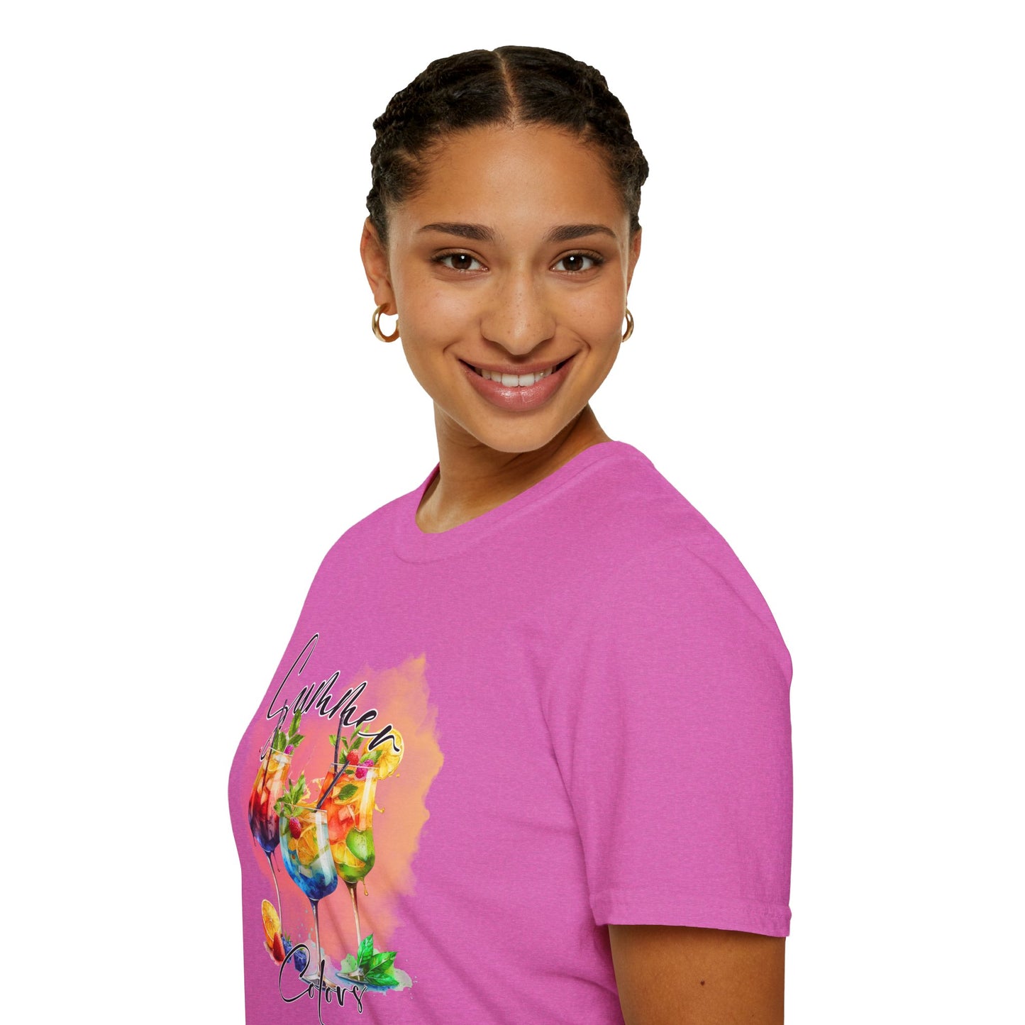 Colorful Floral Summer Unisex T-Shirt, Boho Shirt, Gift for Her, Vacation Tee, Festival Apparel, Summer Outfit