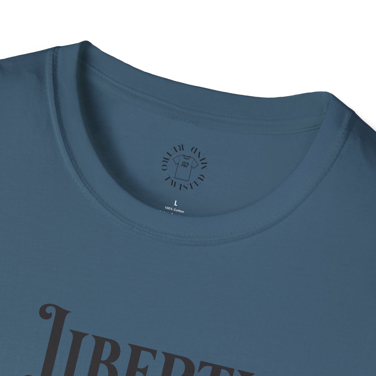 Liberty or Nothing Skull T-Shirt | Unisex Softstyle Tee for Independence Day & Patriotic Celebrations