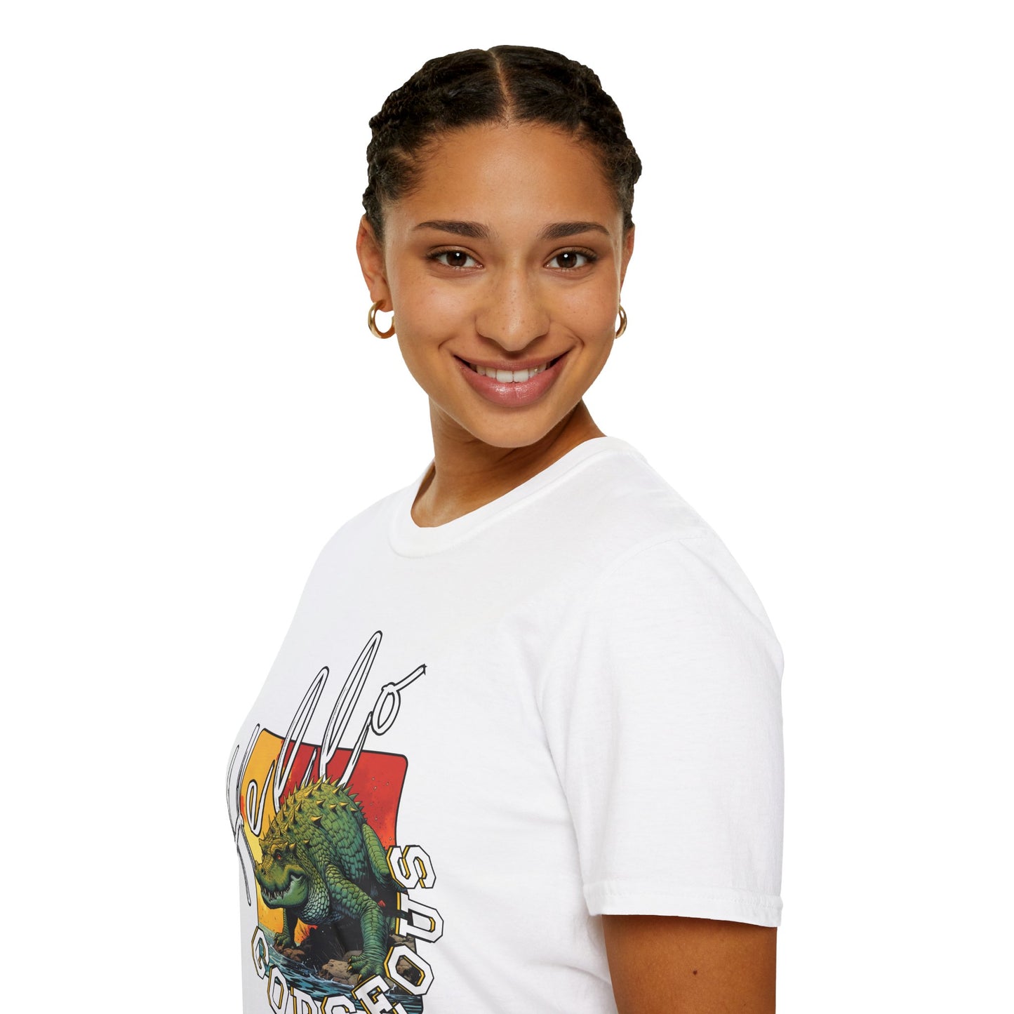 Hello Gorgeous Unisex Softstyle T-Shirt – Fun and Casual Graphic Tee,florida,gator,