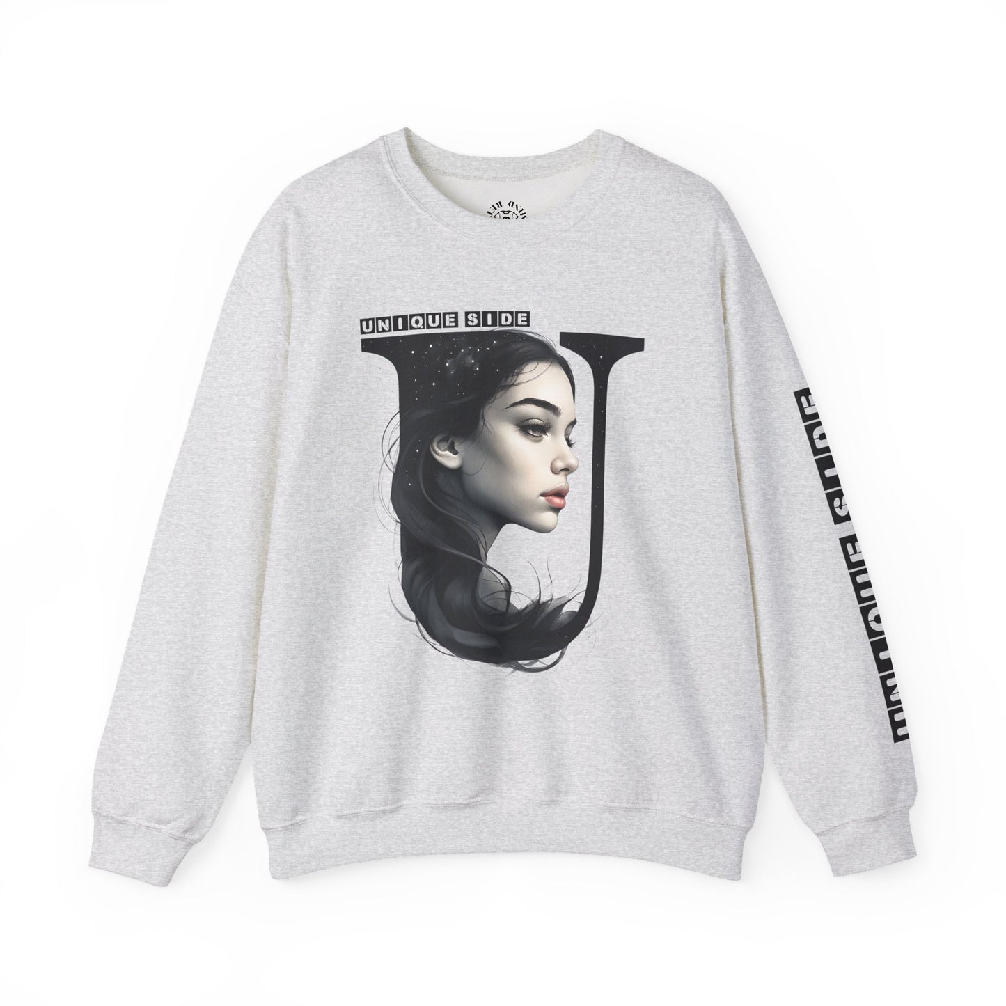 Letter U, Stylish Artistic Sweatshirt, Trendy Crewneck, Graphic Sweater, Cozy Unisex Top, Unique Gift for Art Lovers, Everyday Comfort
