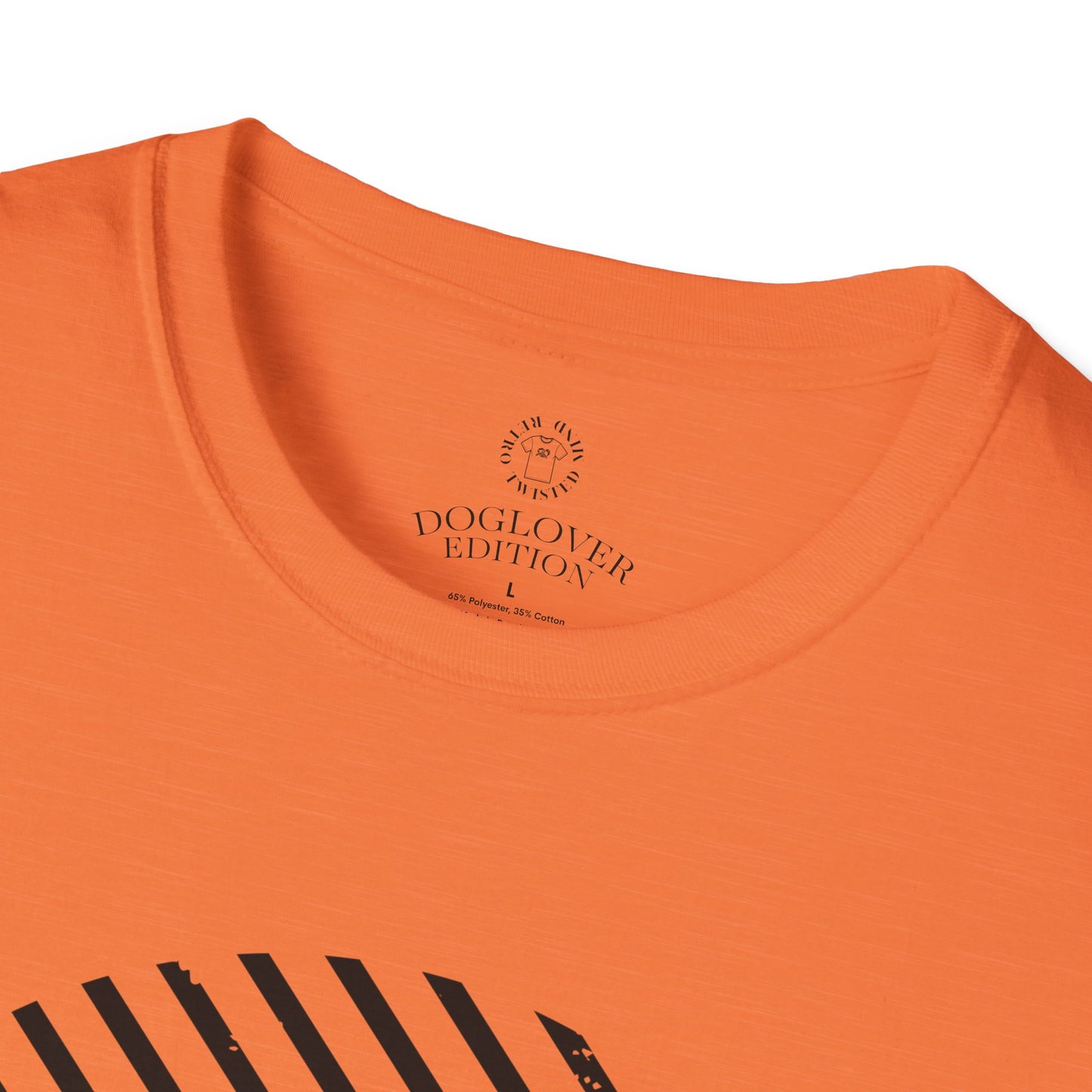 Dog Lover's Pure Love Unisex T-Shirt | Vibrant Orange Dog Design