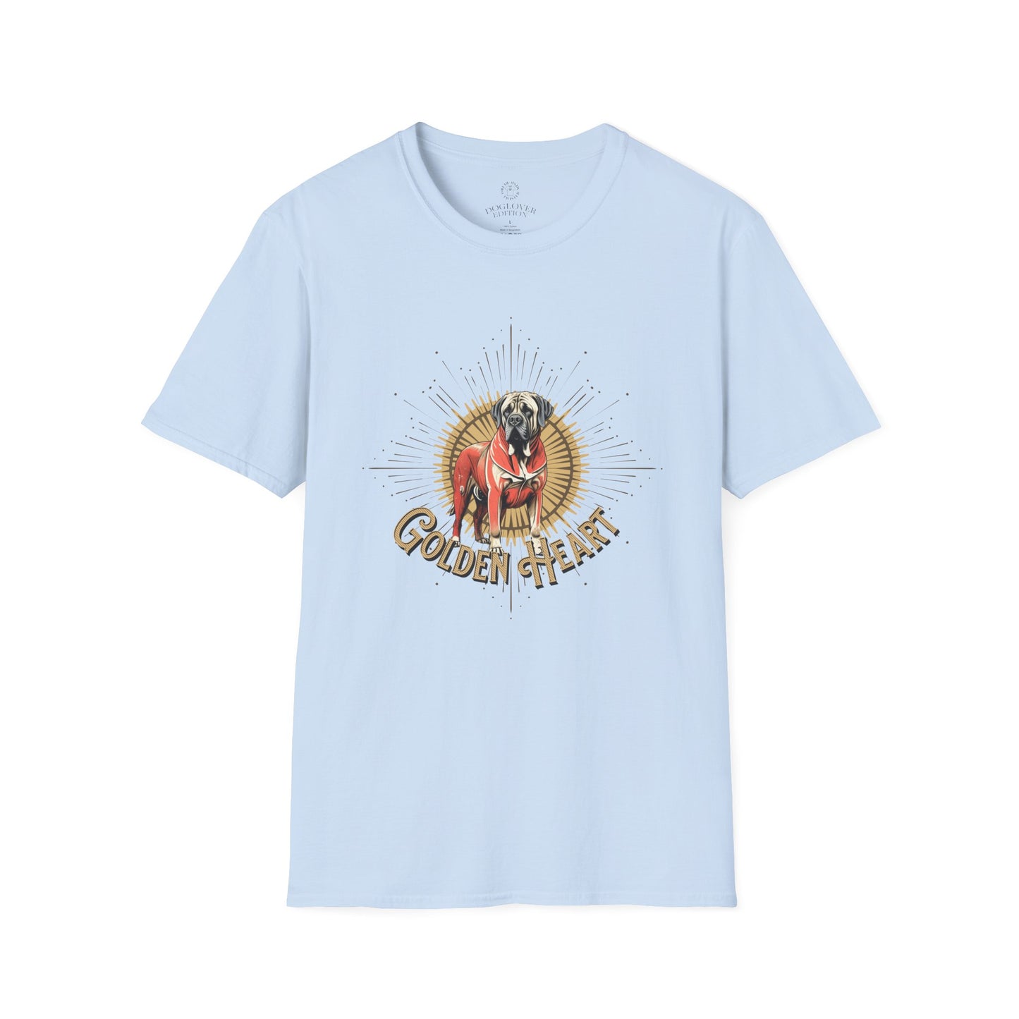 Golden Heart Unisex Softstyle T-Shirt - Perfect Gift for Dog Lovers