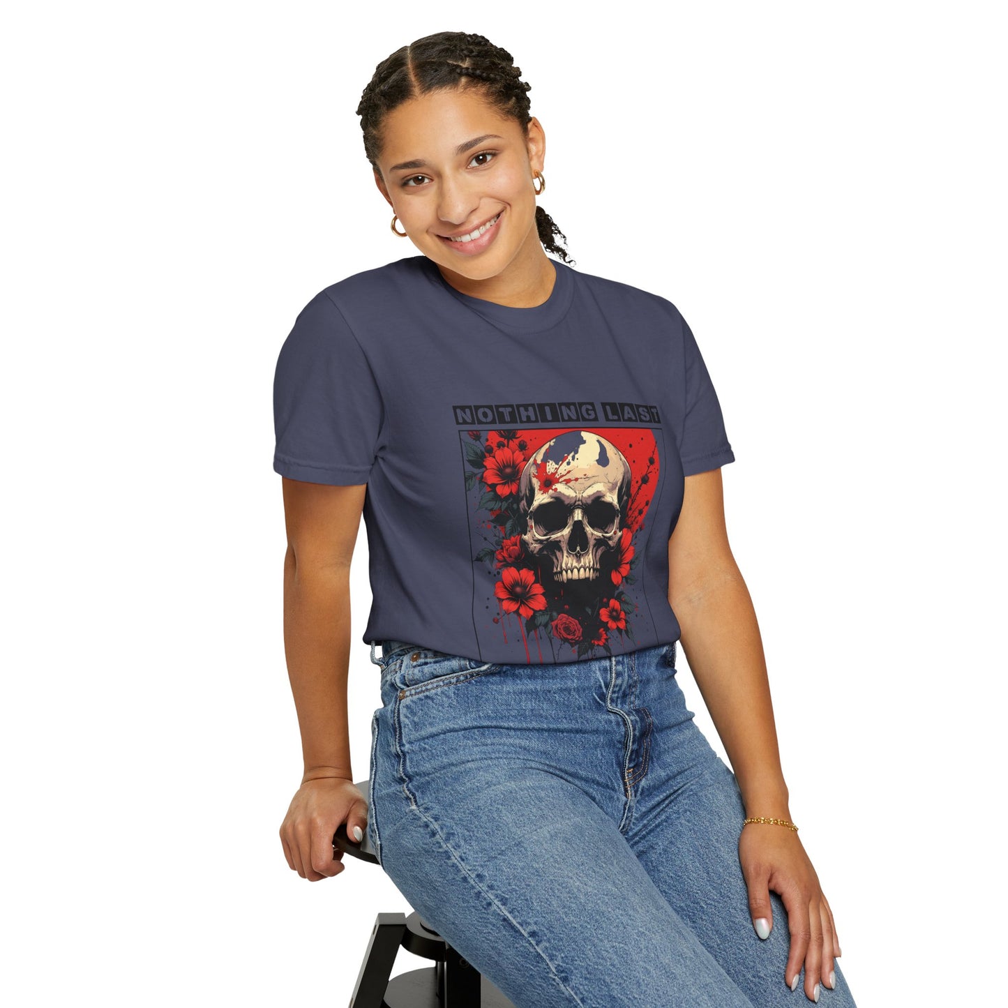 Edgy Skull Graphic T-Shirt - Unique Casual Wear, Unisex Streetwear, Gift for Music Lovers, Halloween Costume, Forever Quote Tee