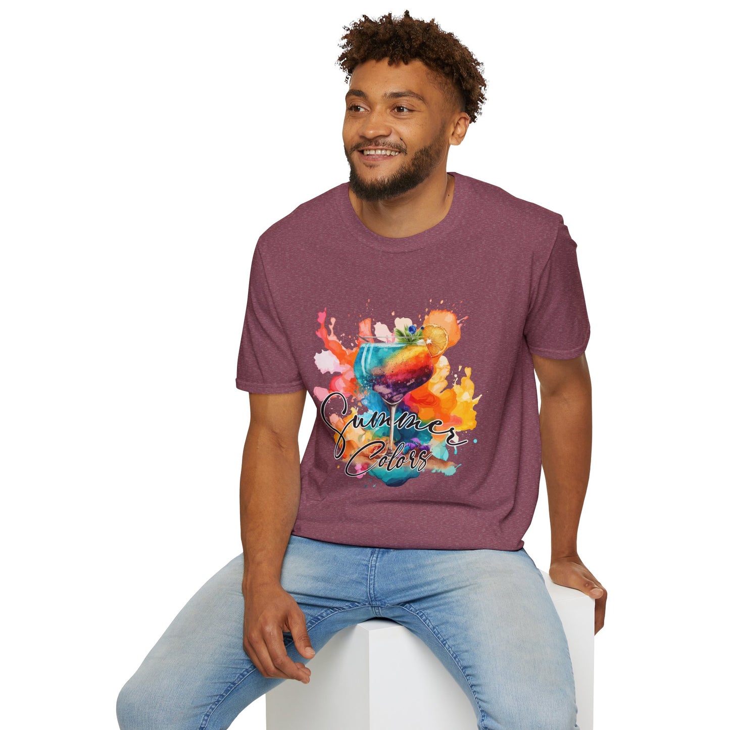 Colorful Artistic T-Shirt with Inspirational Design, Unisex Softstyle Tee, Gift for Art Lovers, Casual Wear, Birthday Gift Idea