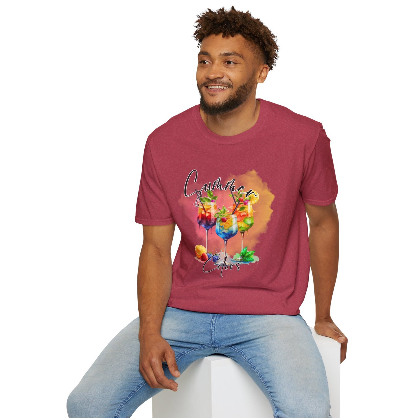 Colorful Floral Summer Unisex T-Shirt, Boho Shirt, Gift for Her, Vacation Tee, Festival Apparel, Summer Outfit