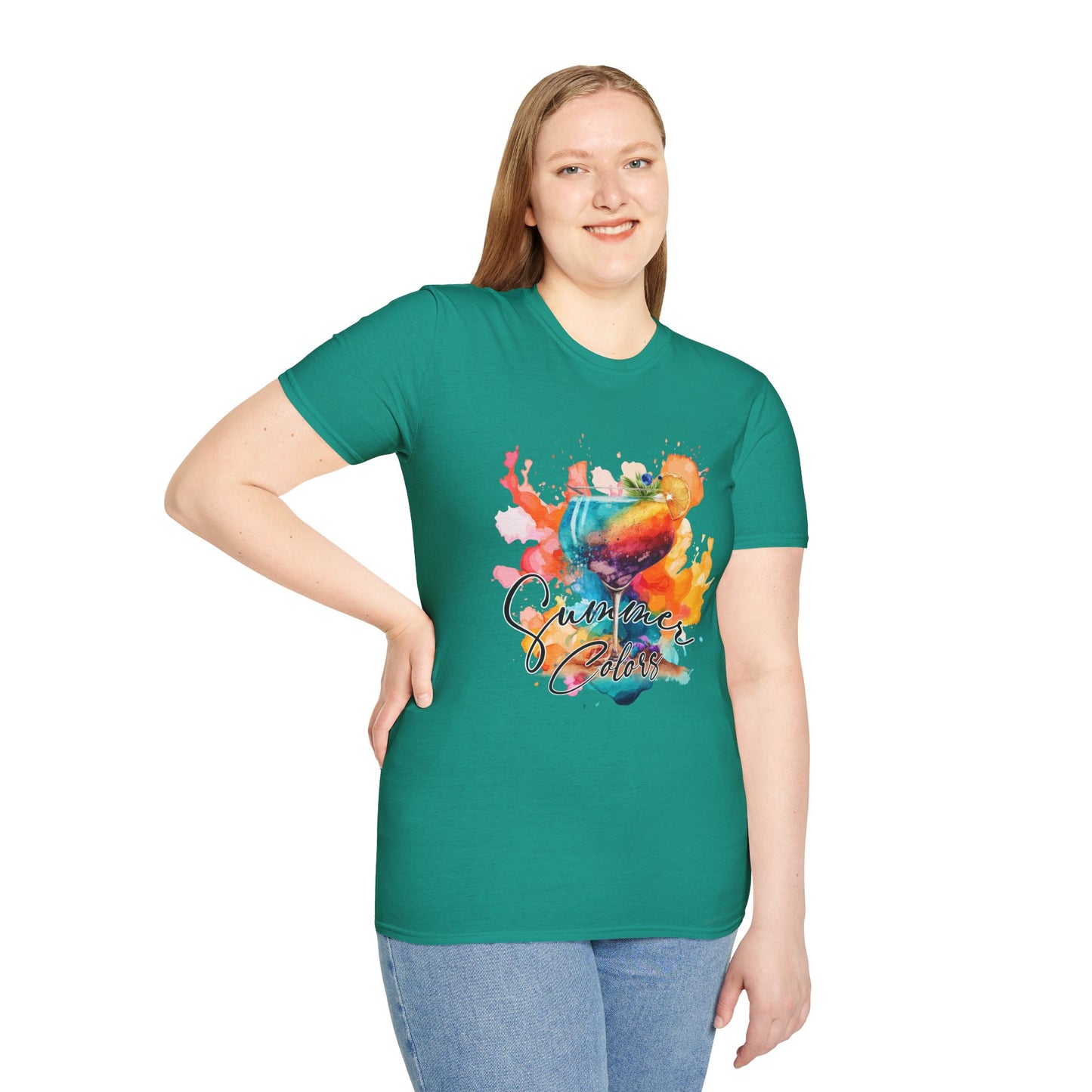 Colorful Artistic T-Shirt with Inspirational Design, Unisex Softstyle Tee, Gift for Art Lovers, Casual Wear, Birthday Gift Idea