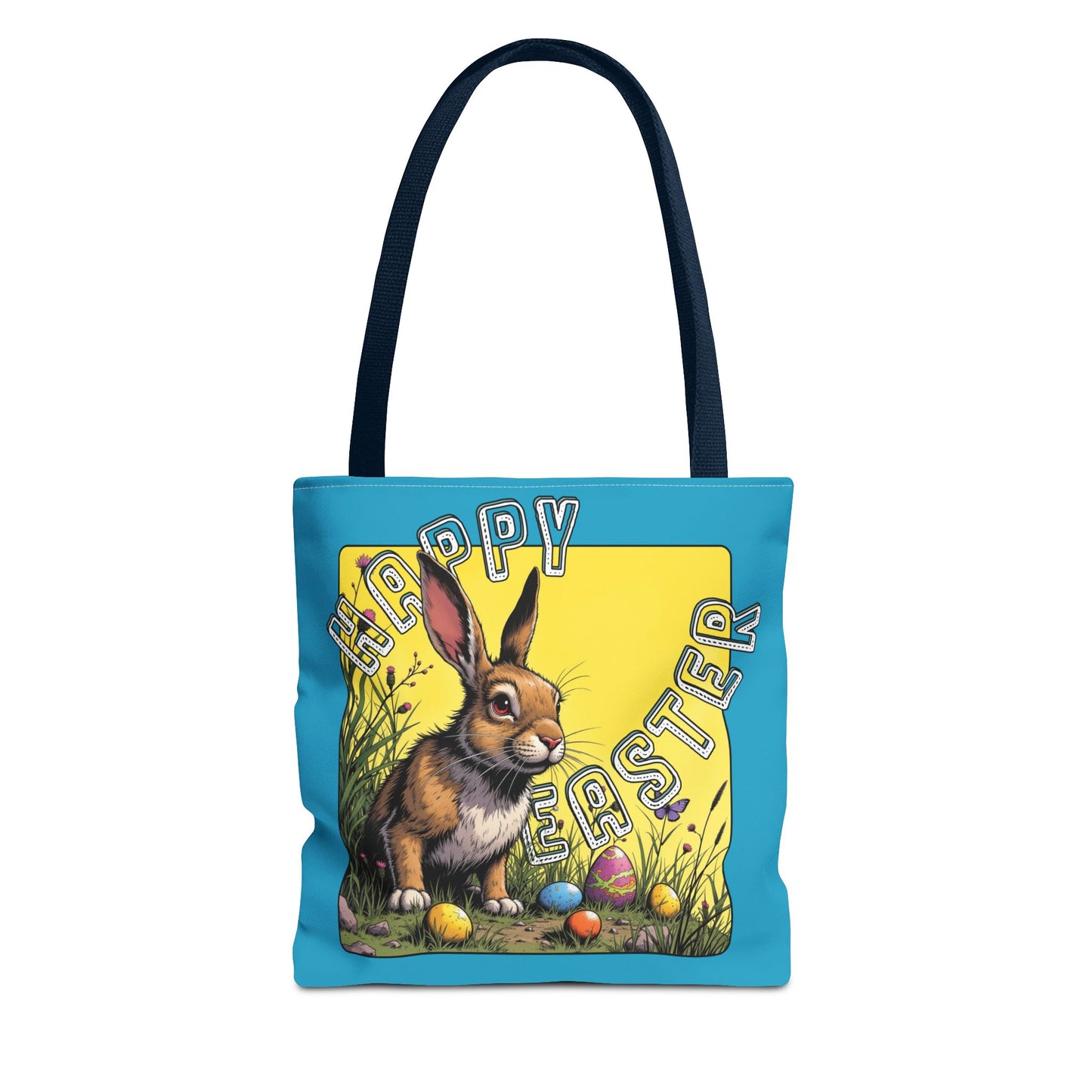 Happy Easter Tote Bag - Vibrant Bunny Design for Spring Celebrations, Easter bunny