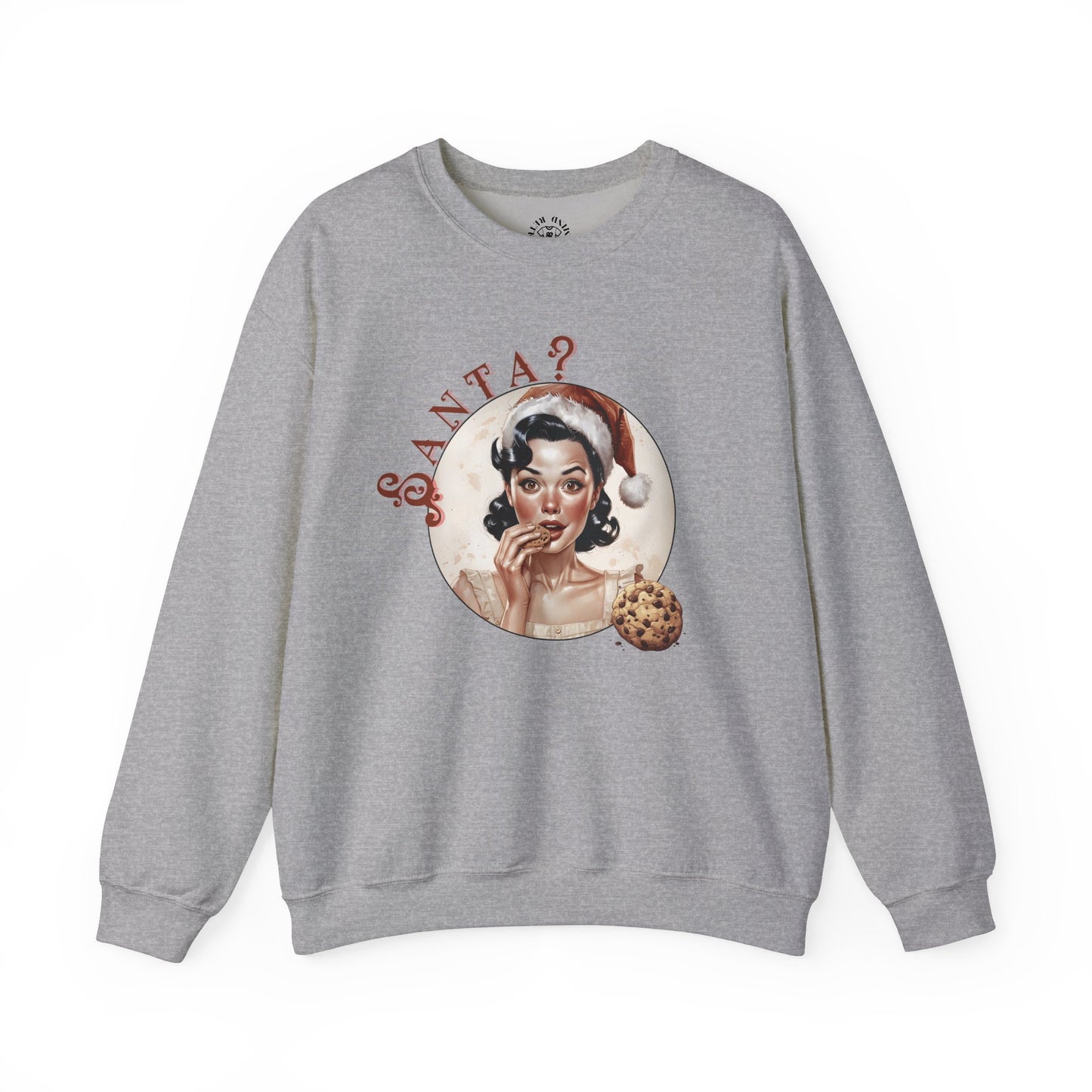 Funny Cookie Lover Sweatshirt - Retro Design - Santa? Christmas