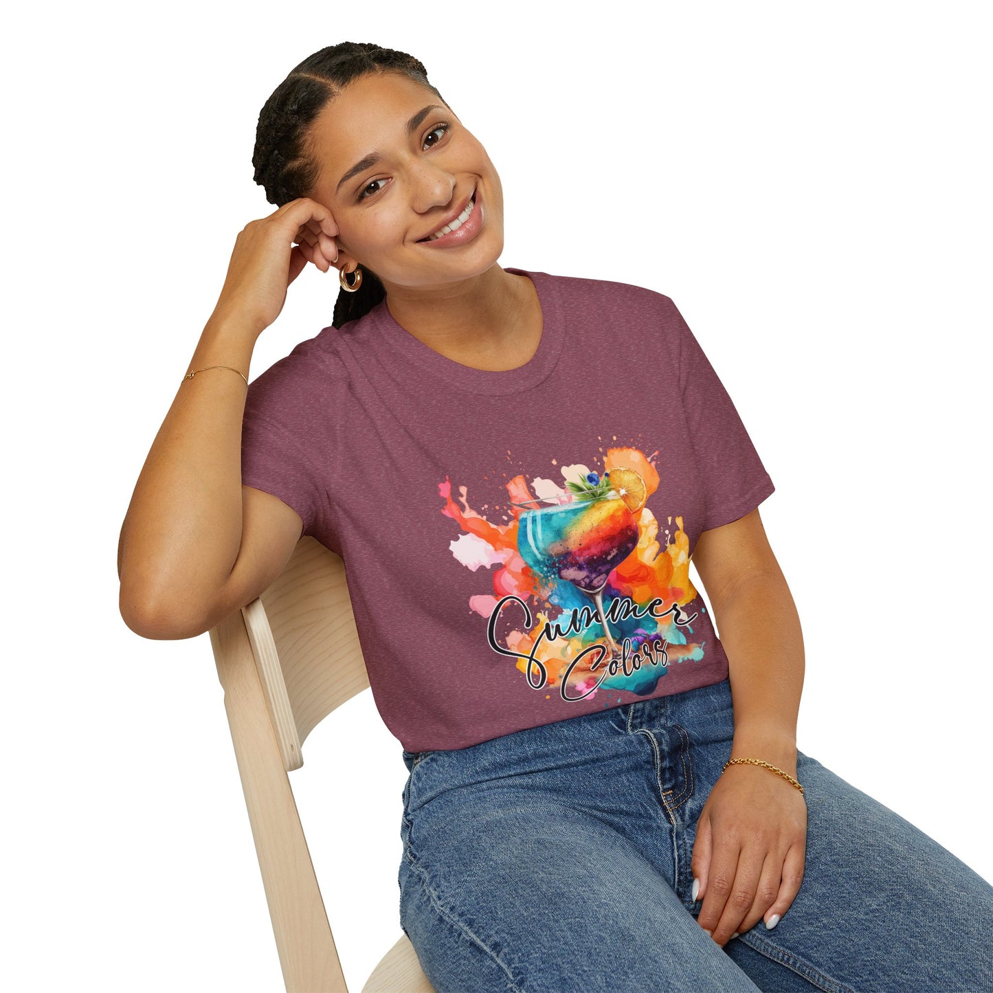 Colorful Artistic T-Shirt with Inspirational Design, Unisex Softstyle Tee, Gift for Art Lovers, Casual Wear, Birthday Gift Idea