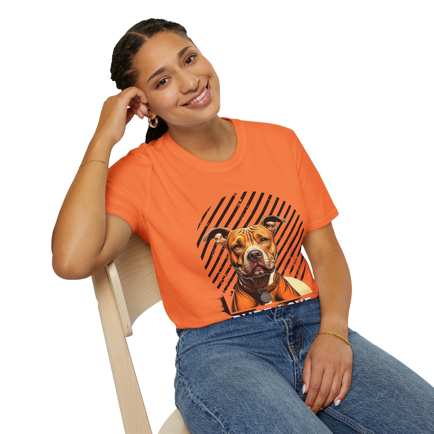 Pure Love Unisex Softstyle T-Shirt - Pitbull Design
