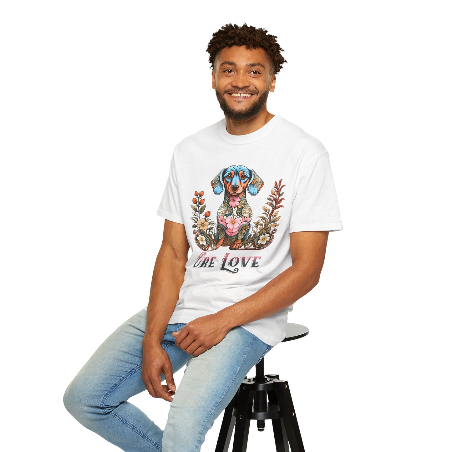 Pure Love Unisex Dog T-Shirt | Colorful Pet Lover Tee