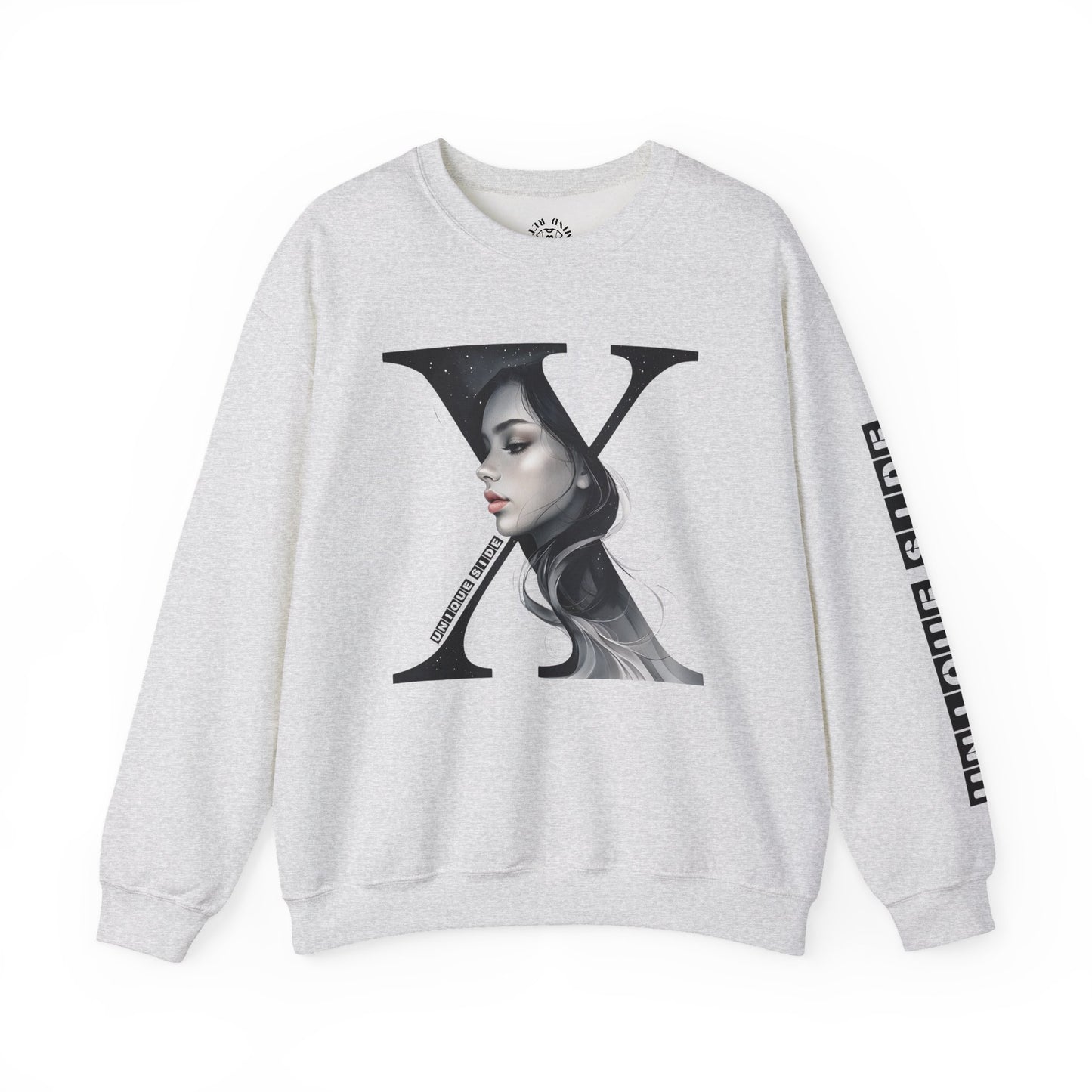 Letter X, Stylish Artistic Sweatshirt, Trendy Crewneck, Graphic Sweater, Cozy Unisex Top, Unique Gift for Art Lovers, Everyday Comfort